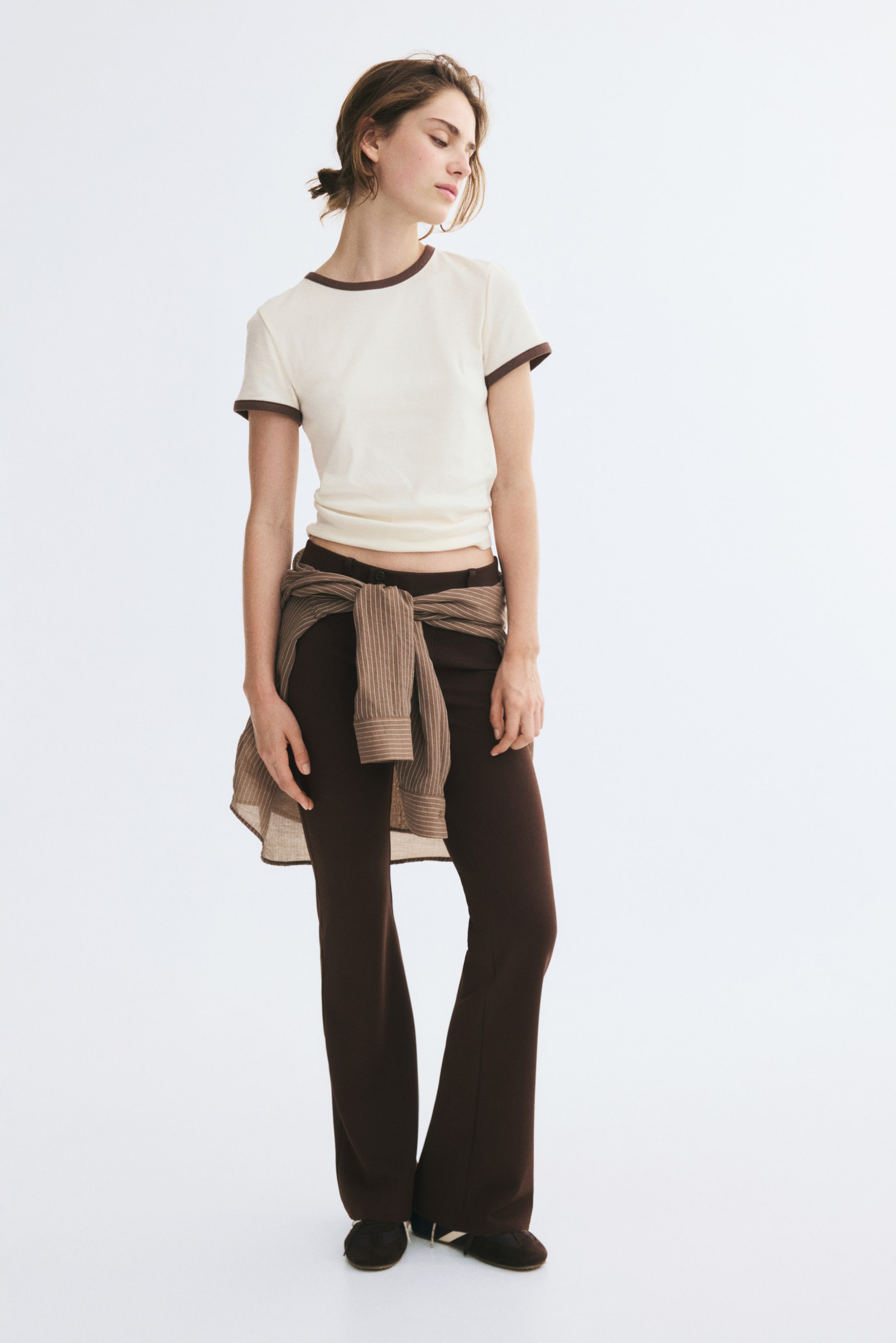 View larger image: Ponte di Roma trousers - Dark brown - Ladies | H&M SG 1