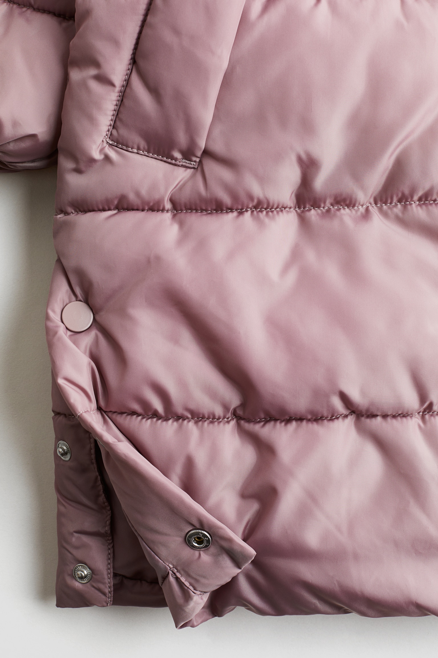 Water-repellent puffer jacket - Dusty pink/Black - 4