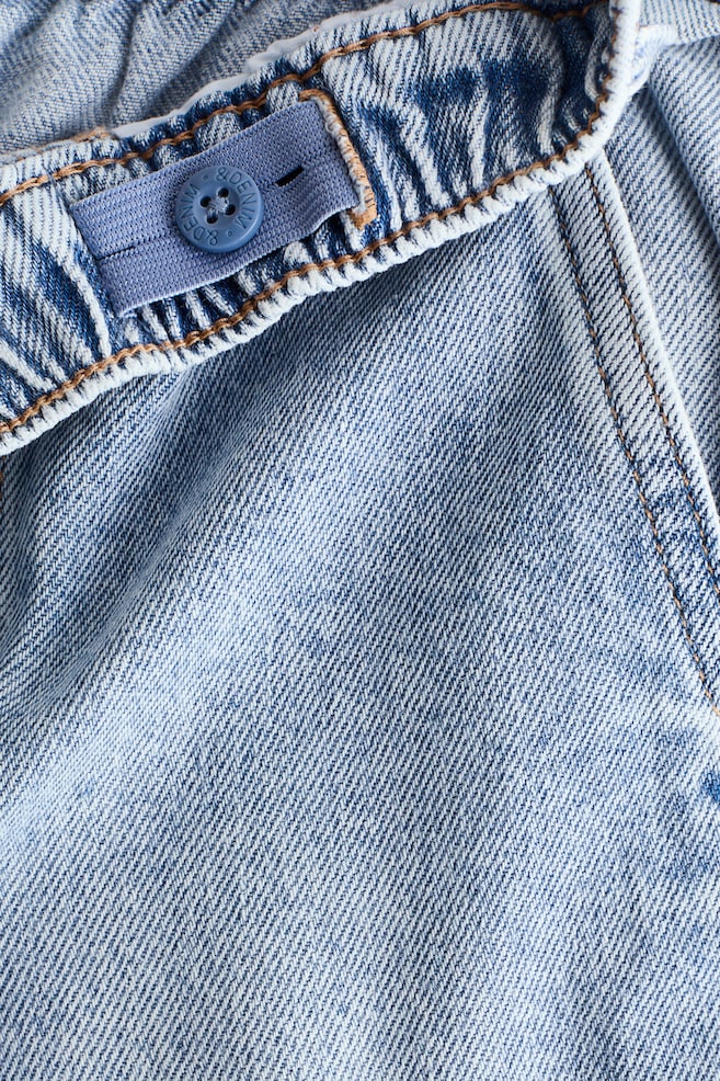 Denim cargo joggers-Pale denim blue - 4