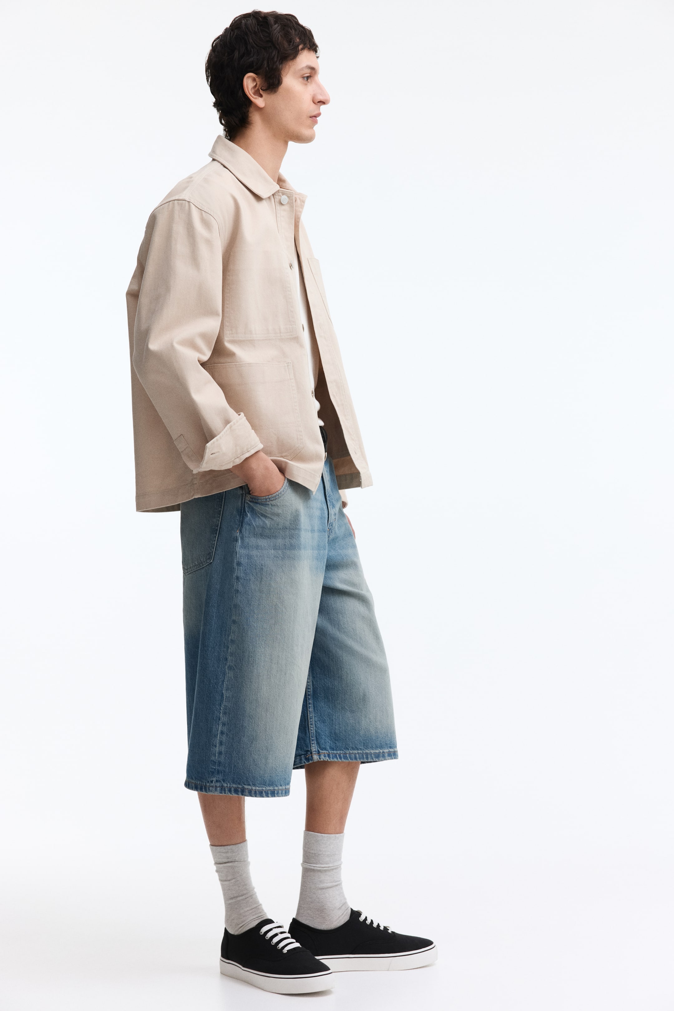 Short ample en denim