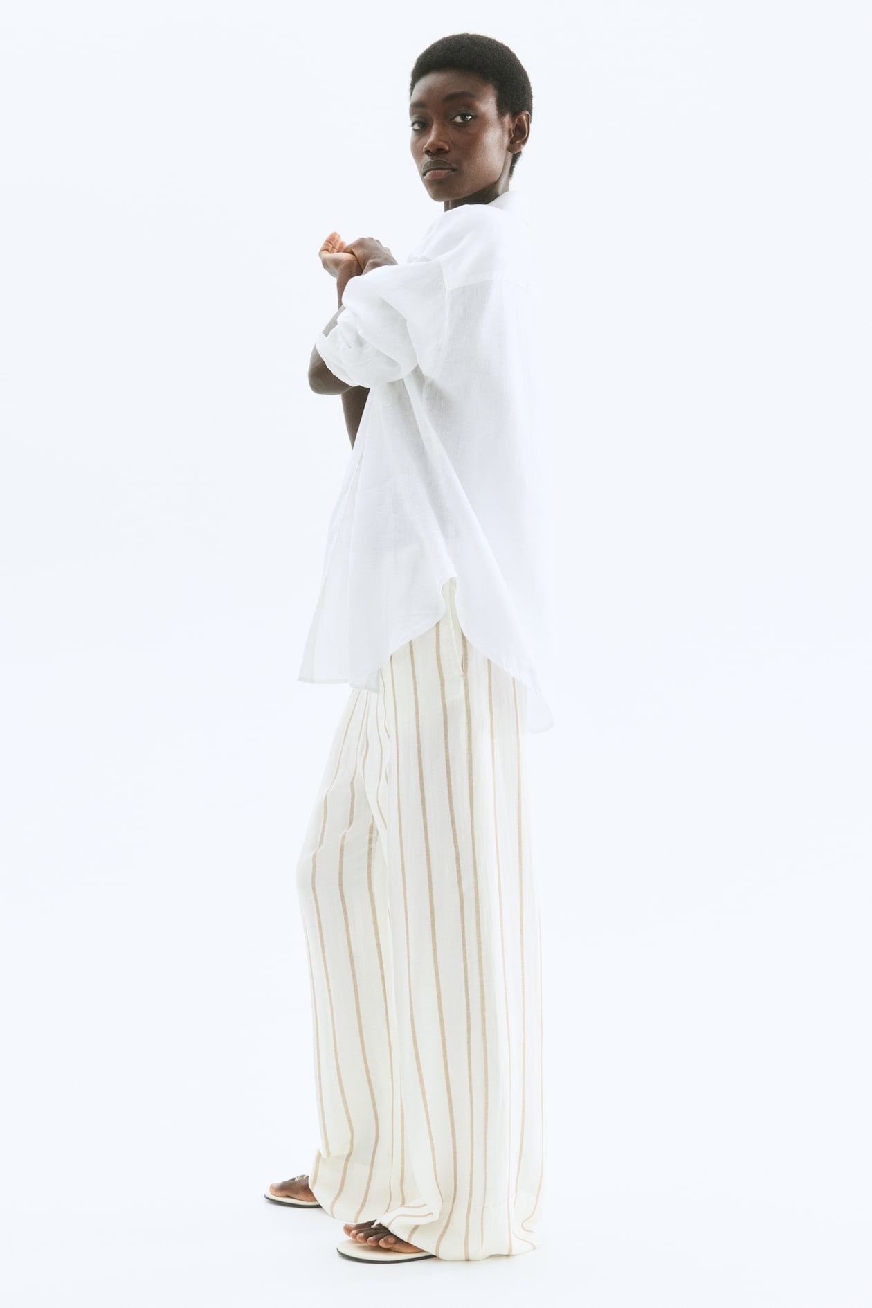 Wide-Leg Twill Pants - image 2