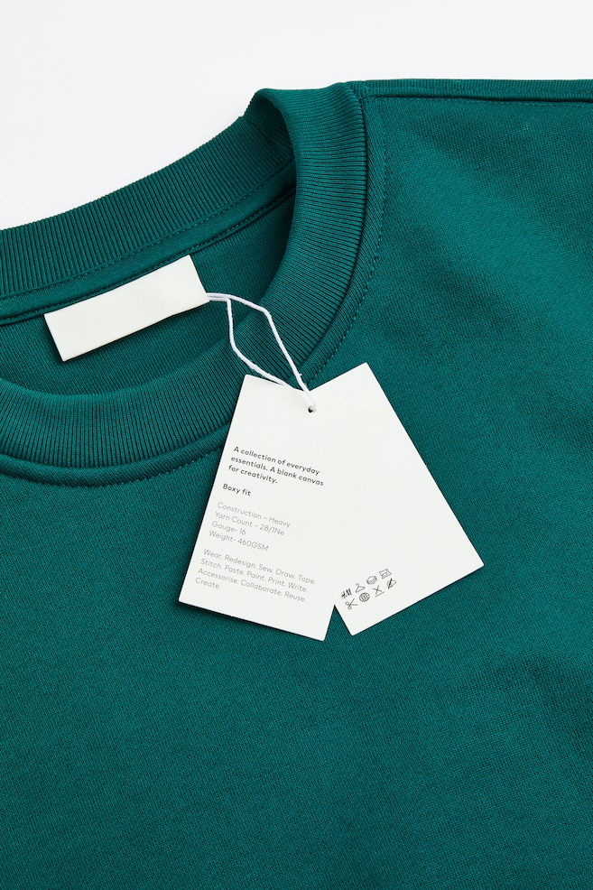 Oversized Fit Cotton sweatshirt - Forest green/Light blue/Black/Beige/dc/dc/dc/dc/dc/dc - 6