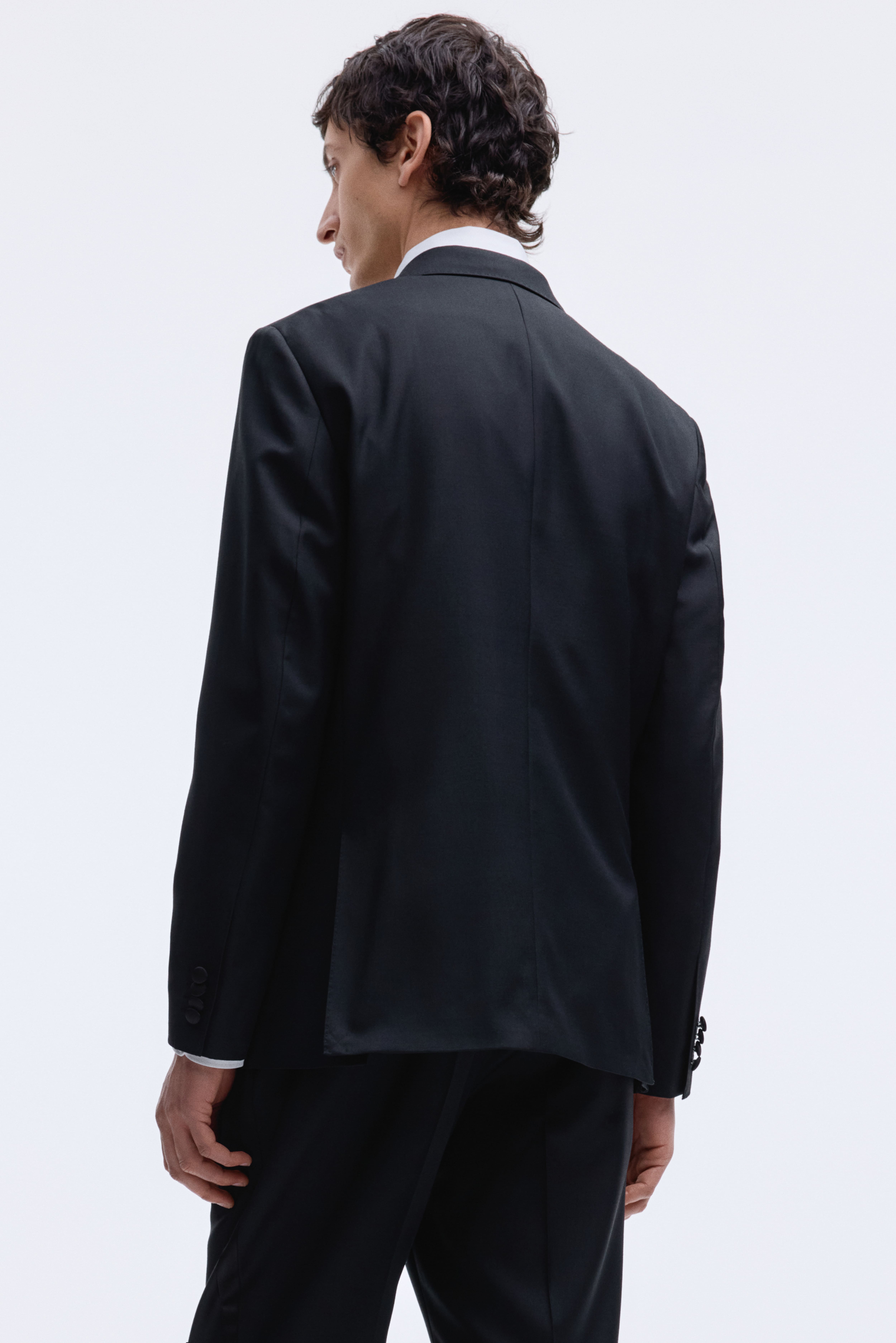 Regular-Fit Wool-Blend Tuxedo Jacket