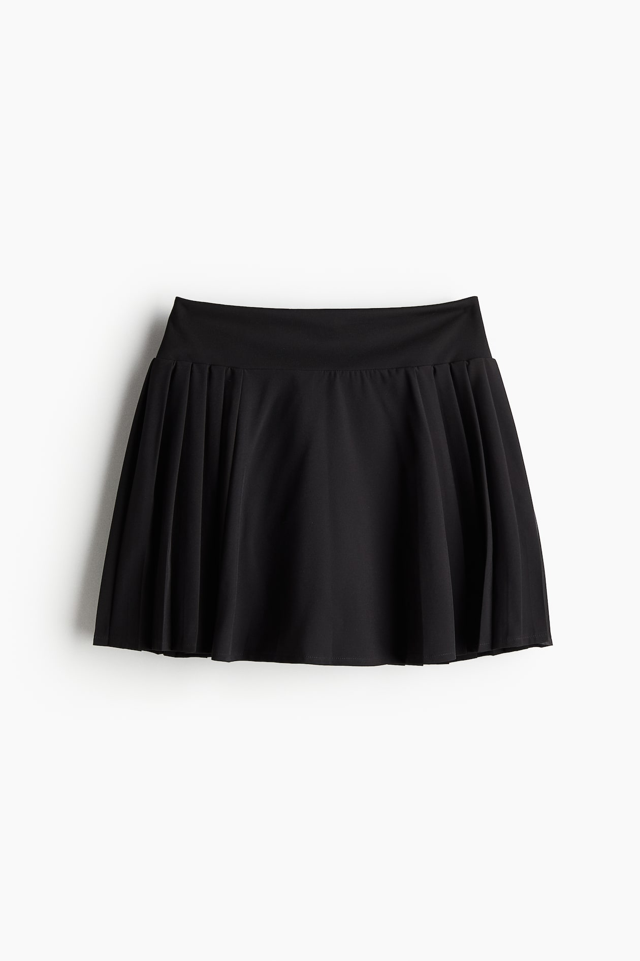 Pleated Tennis Skirt with DryMove™ Black Ladies H&M US