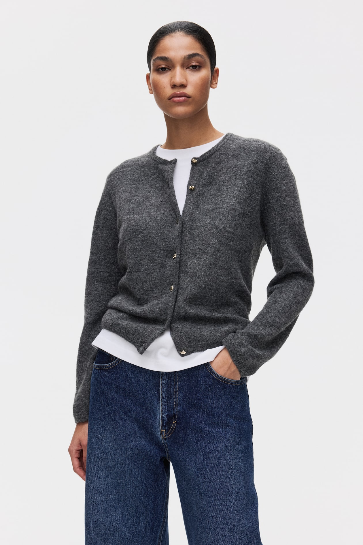 Fine-Knit Cardigan