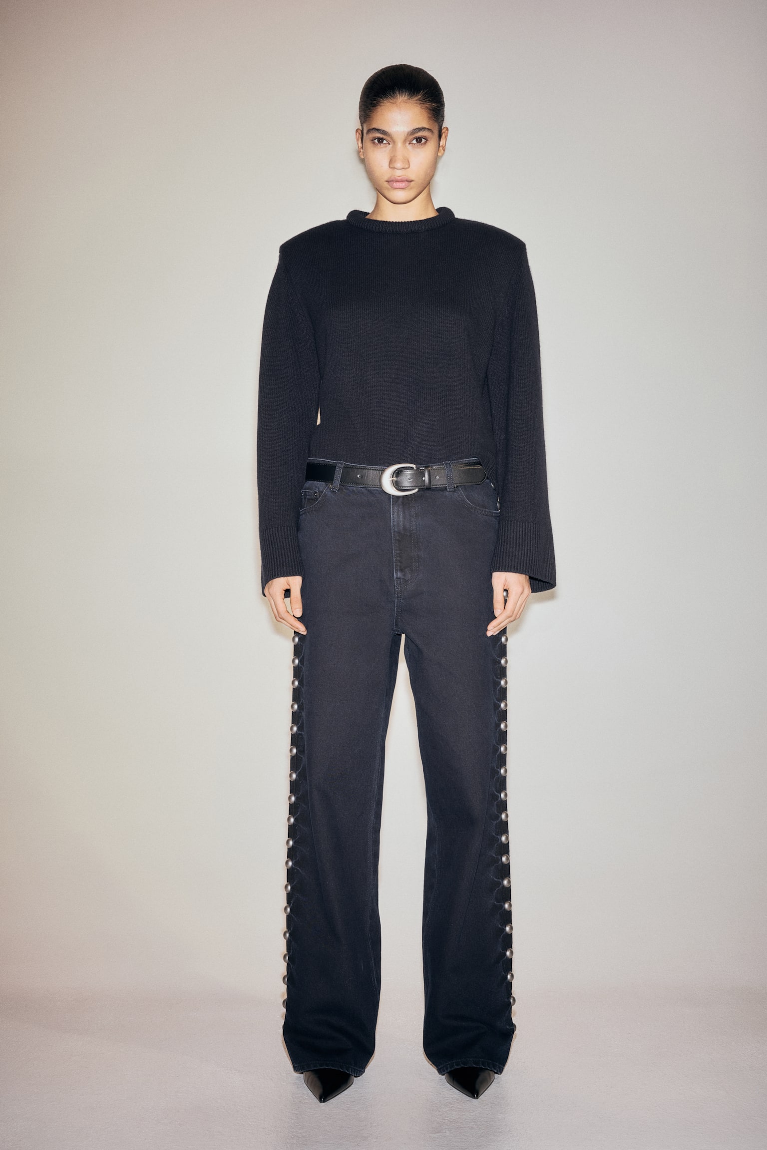 Wool jumper - Navy blue - 1