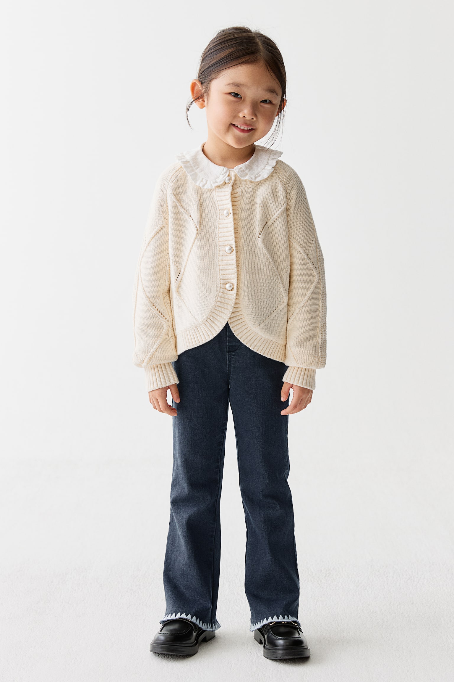 刺繍ディテール フレアジェギンズ - デニムブルー／ライトブルー - 2