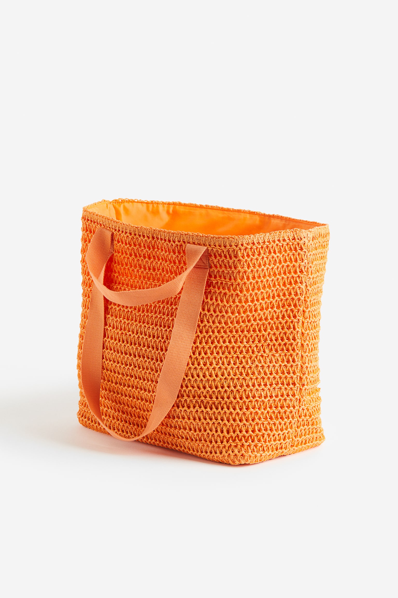 Straw Bag - Orange/Cream - 2