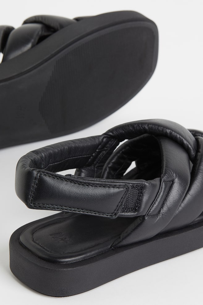 Sandaler i læder - Sort - 2