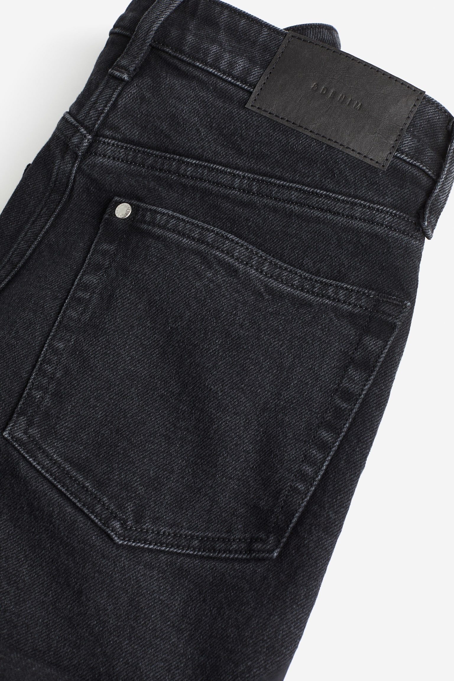 Mom Ultra High Denim shorts - Black/Black/Light denim blue - 4