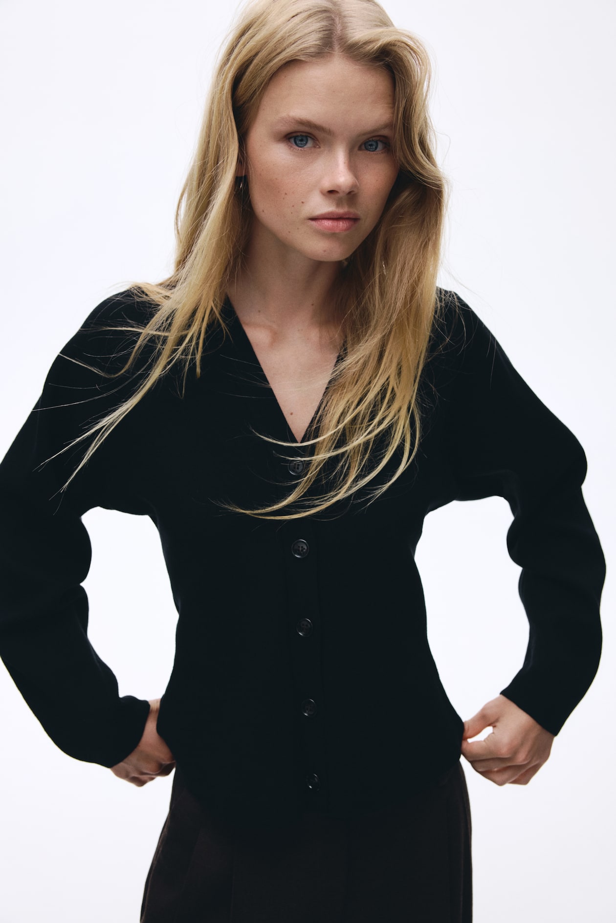 Silk-Blend Peplum Cardigan - image 5