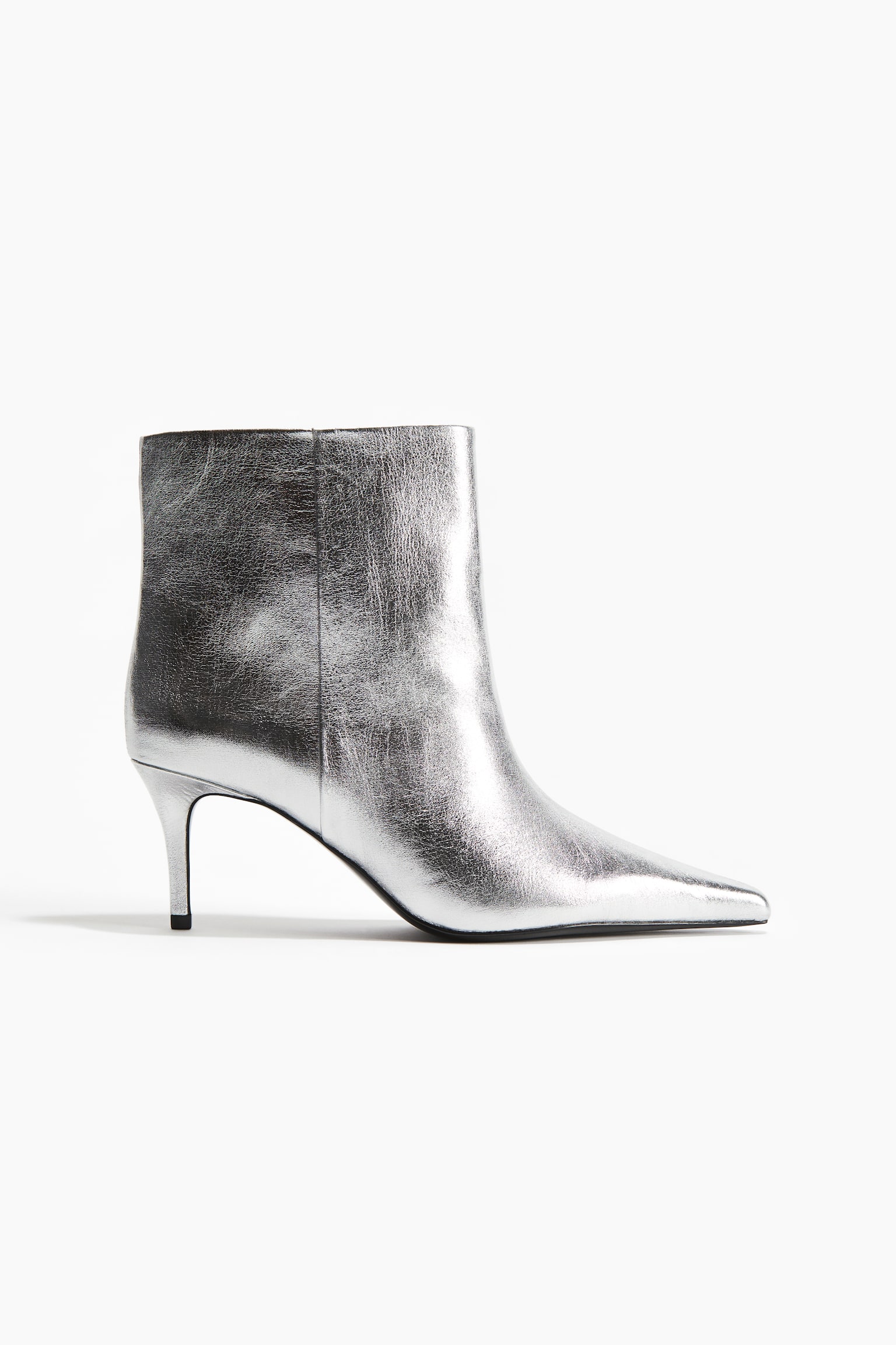 Heeled boots - Silver-coloured/Black/Dark beige/Dark brown - 4