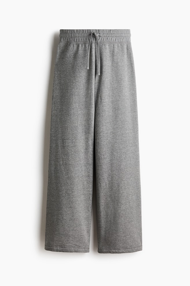 Flared Sweatpants - Gray melange/Brown/Light peach pink - 1