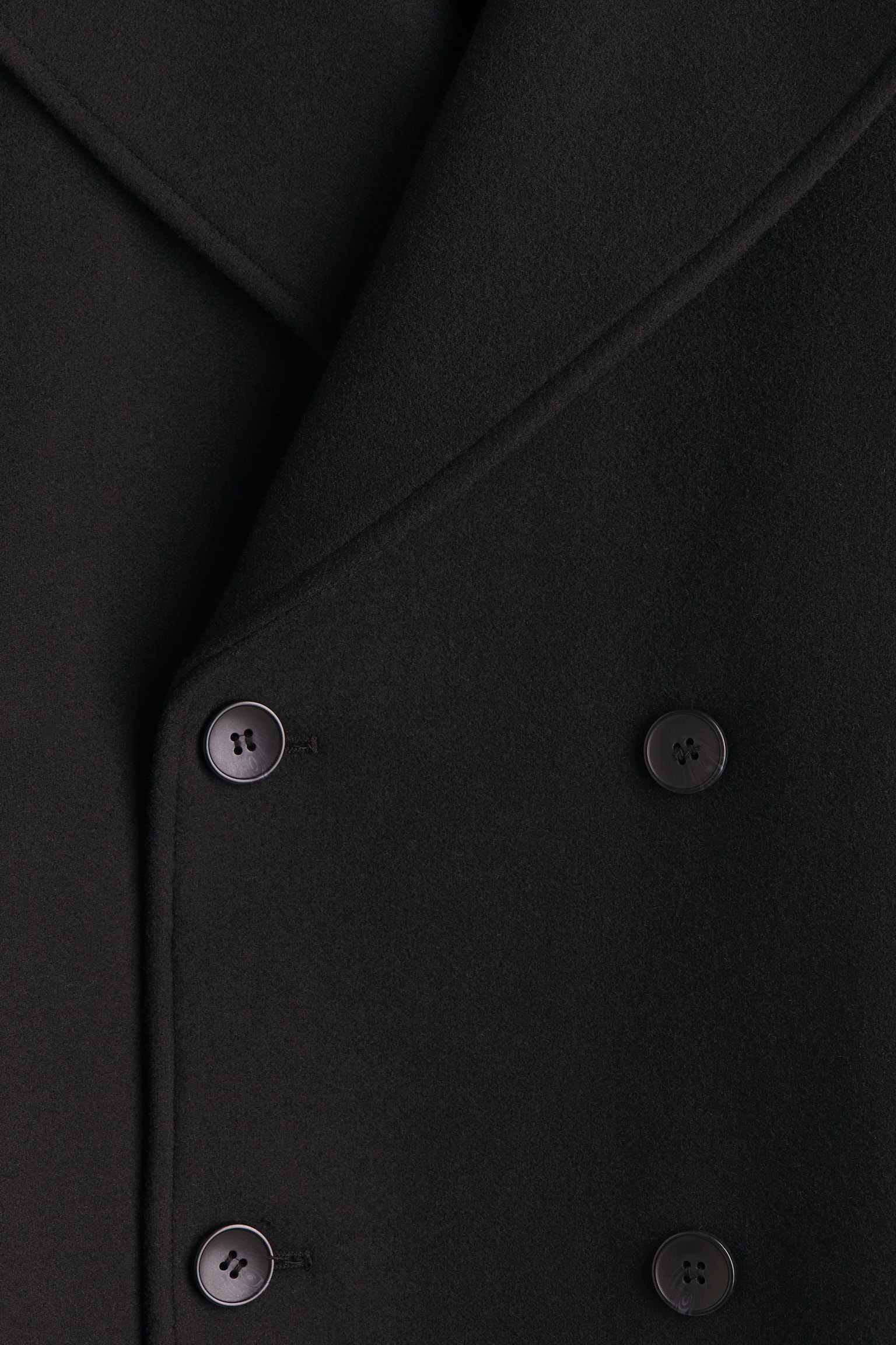 Tie-belt wool-blend coat - Black - 5