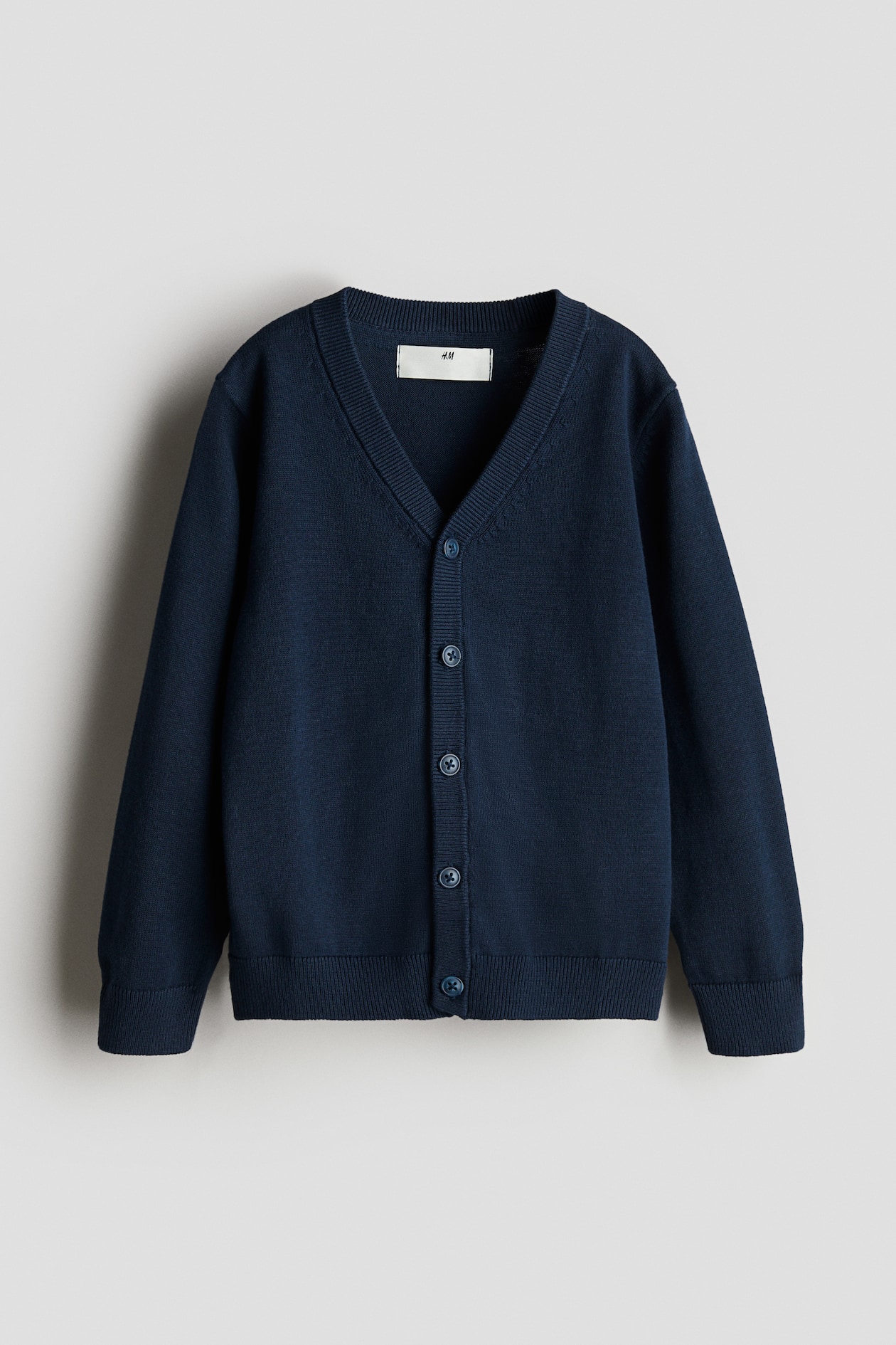 コットンファインニットカーディガン - ネイビーブルー | H&M JP