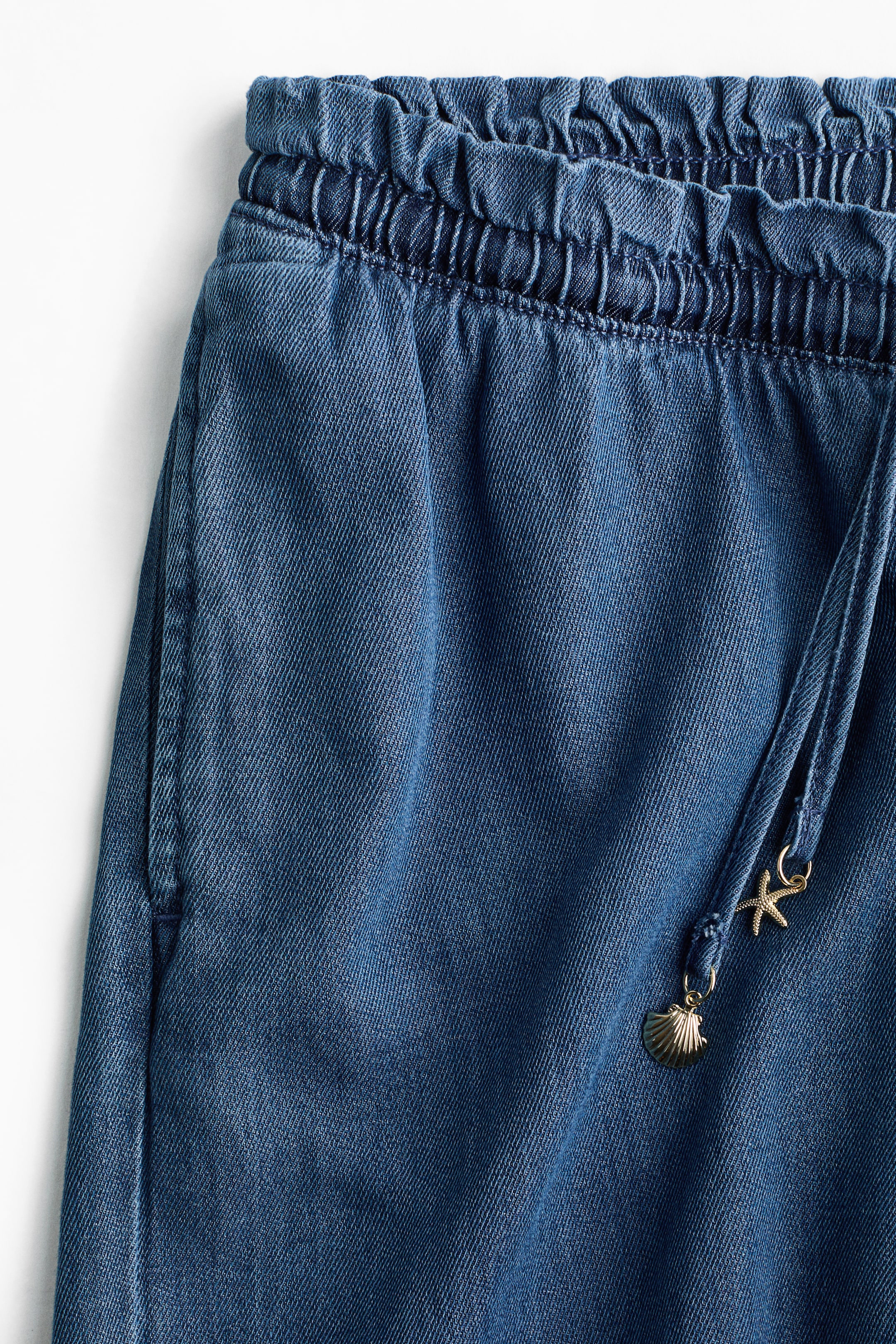 MAMA Denim Drawstring Shorts