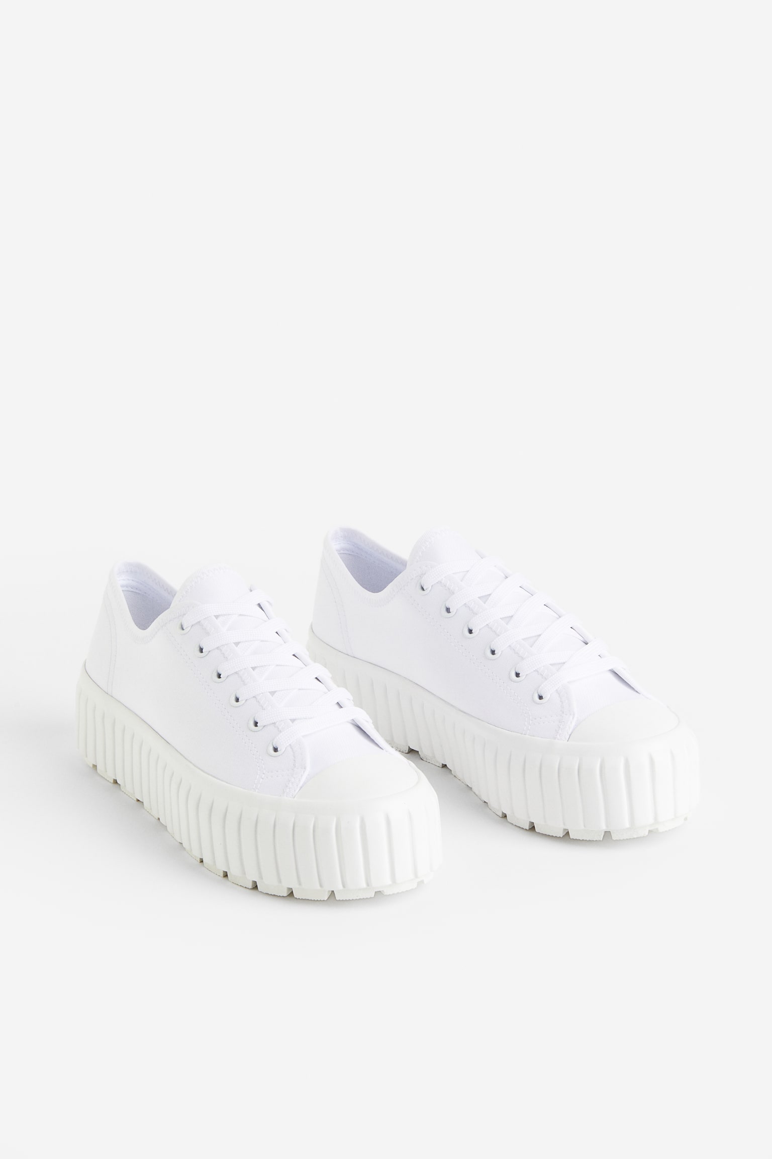 Chunky Platform Sneakers - White/Light blue - 2