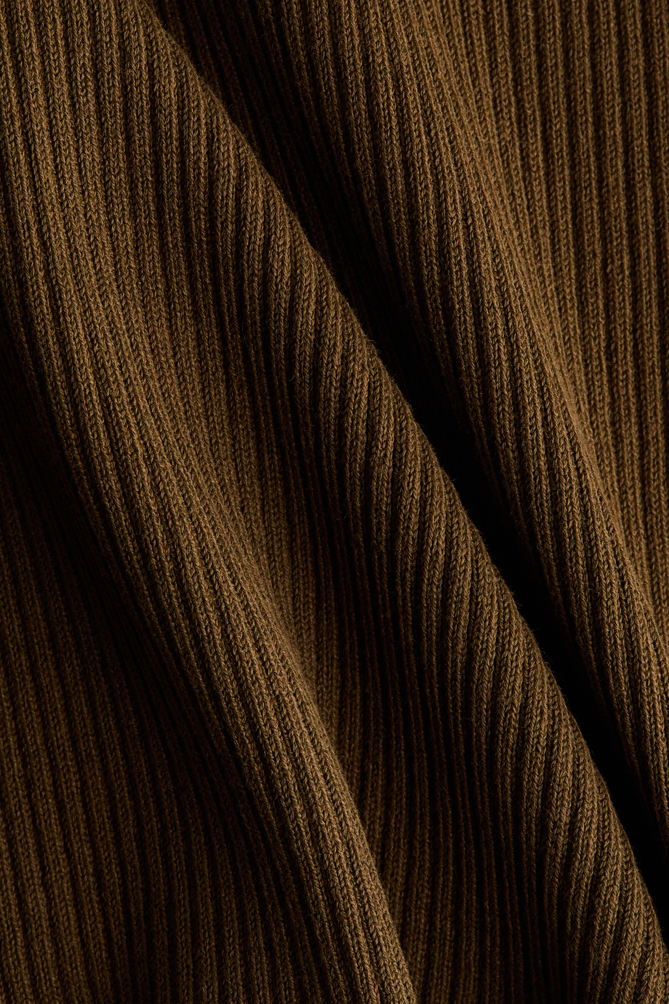 Rib-knit turtleneck top