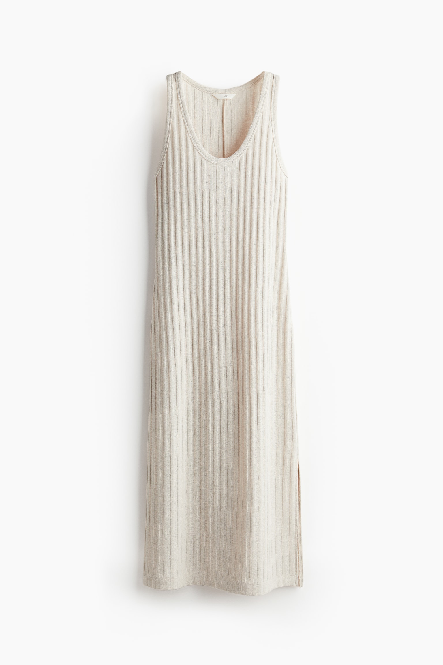 Rib Knit Dress - Light beige/White/Black stripe/Blue marle/Pale green marle - 2