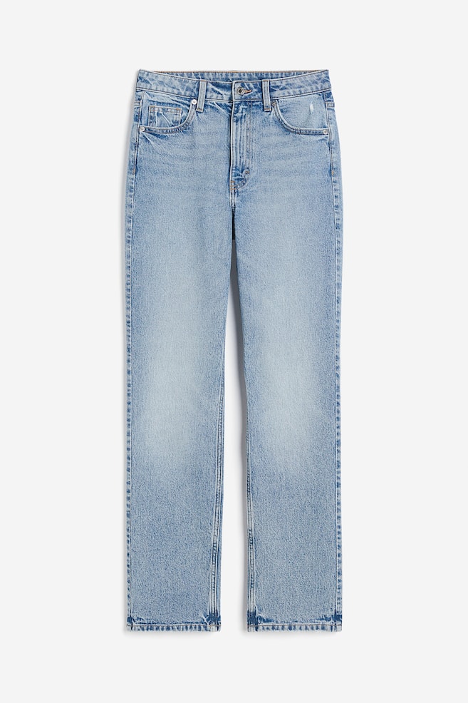 Vintage Straight High Jeans - Lys denimblå/Denimblå - 2