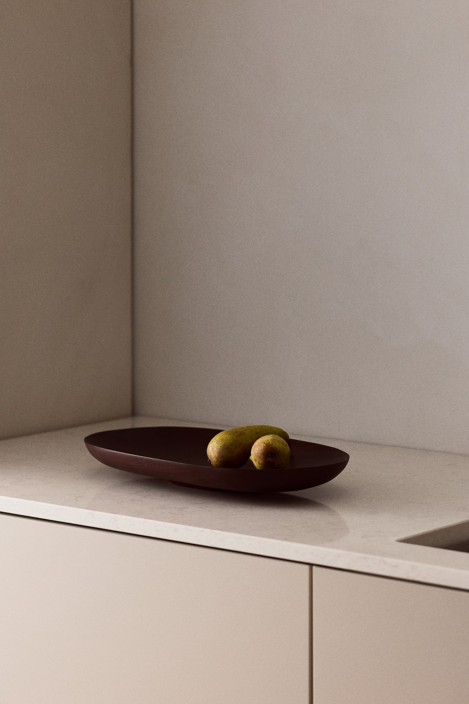 Houten serveerschaal - Donkerbruin - 2