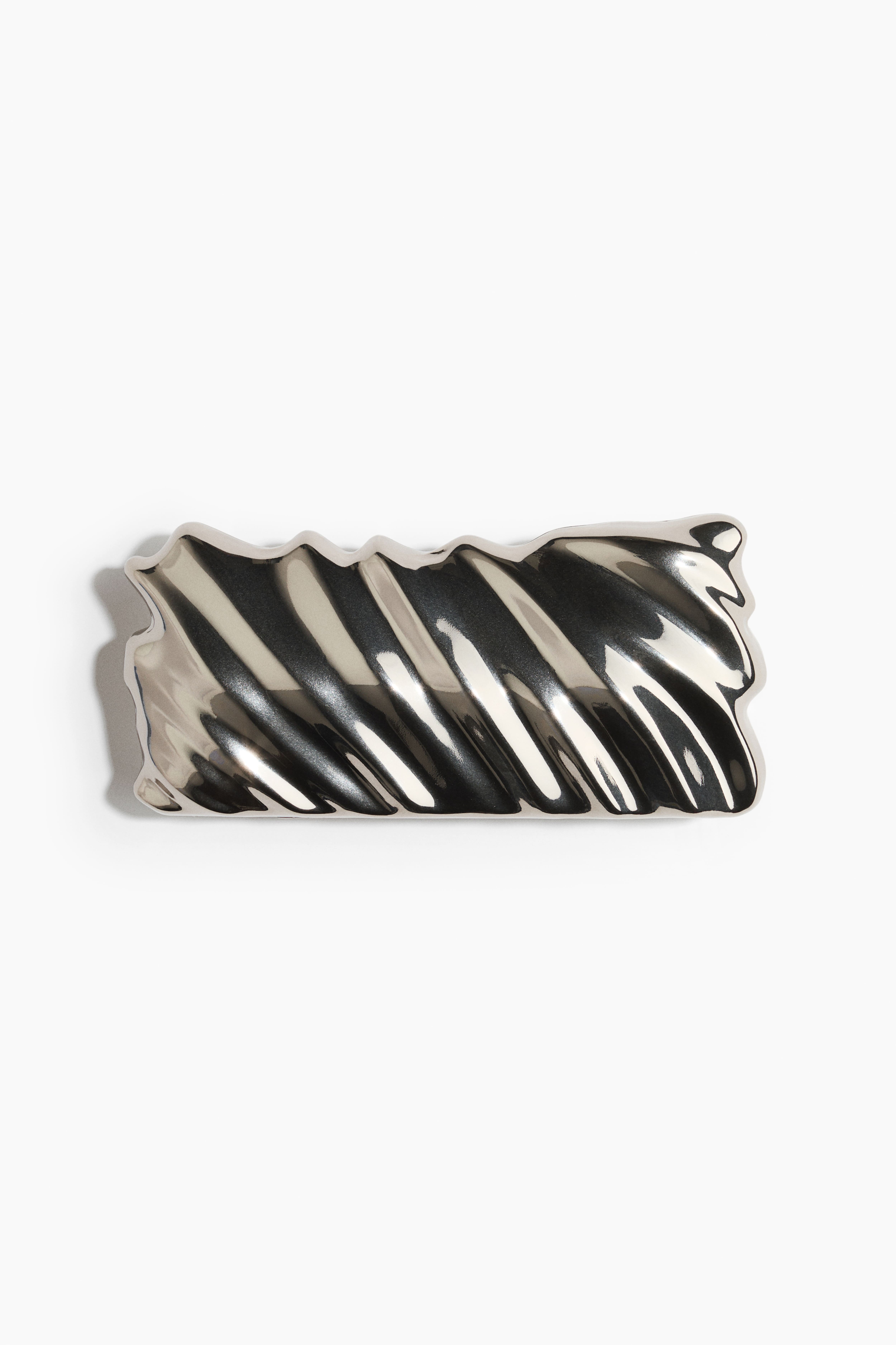 Wavy Metal Clutch Bag