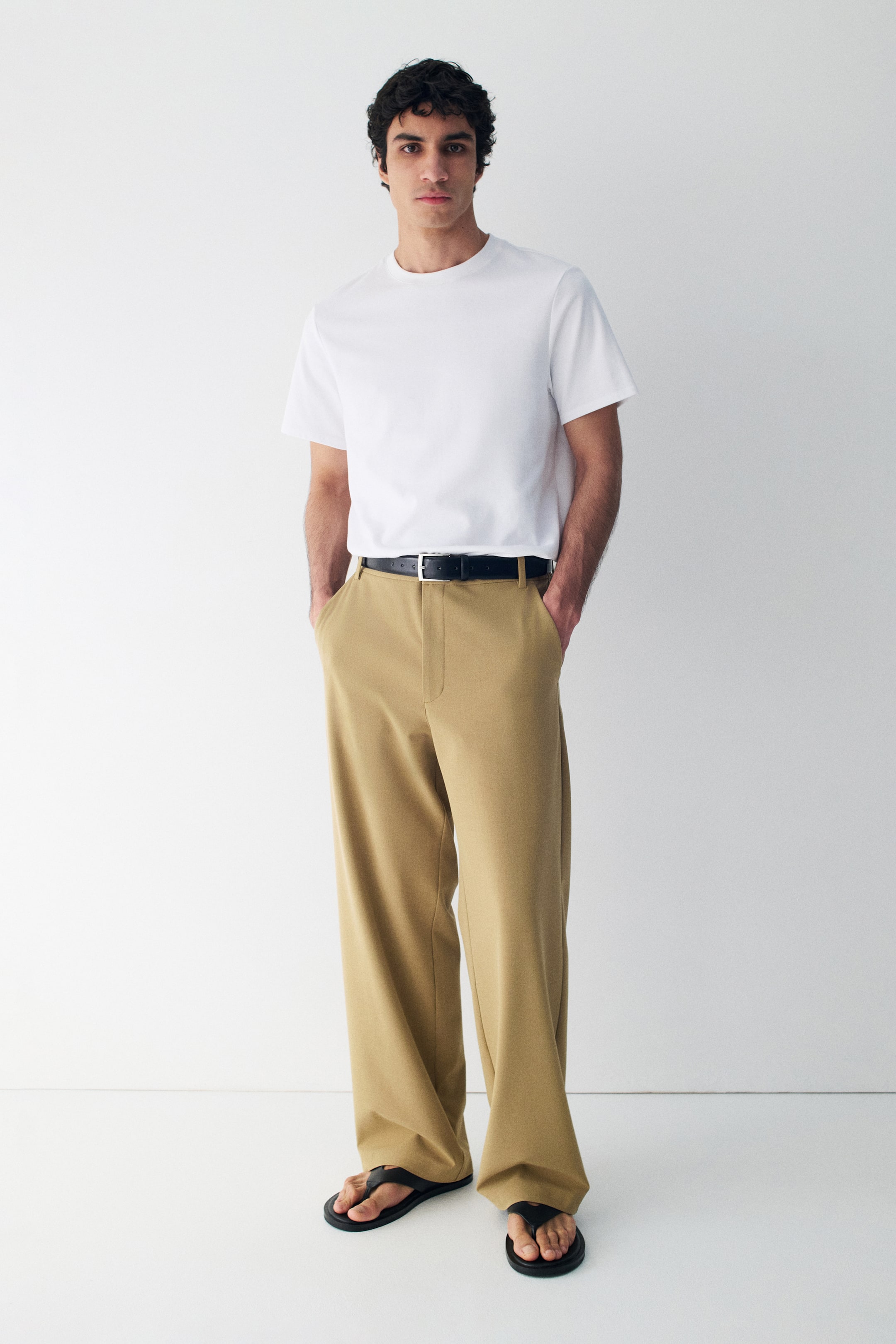 Мужские брюки H&M Four-Way Stretch Wide-Cut Pull-On Pants — фото 9