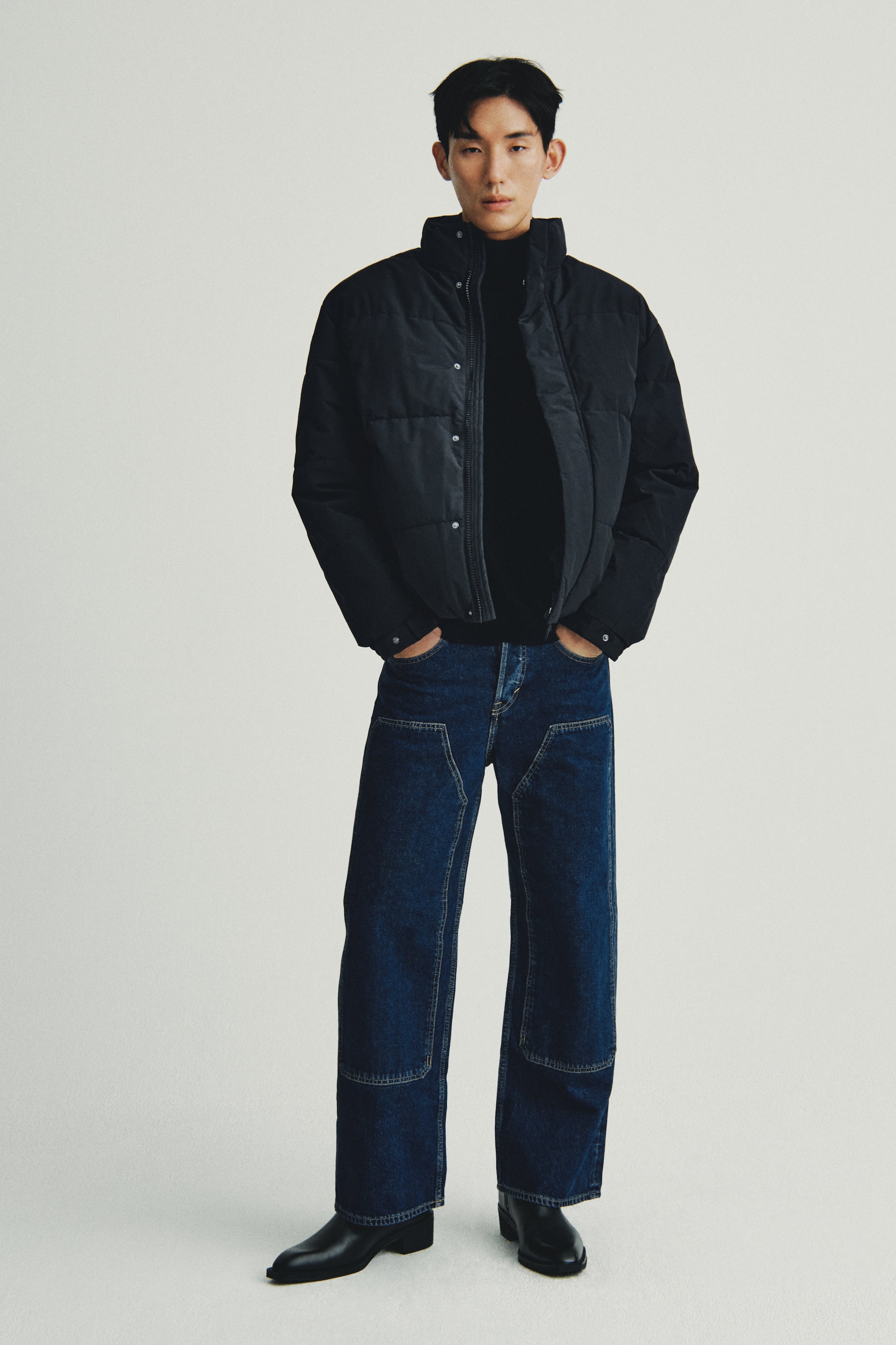 拡大画像を表示: ウォーターリペレントパファージャケット - ブラック - Men | H&M JP 2