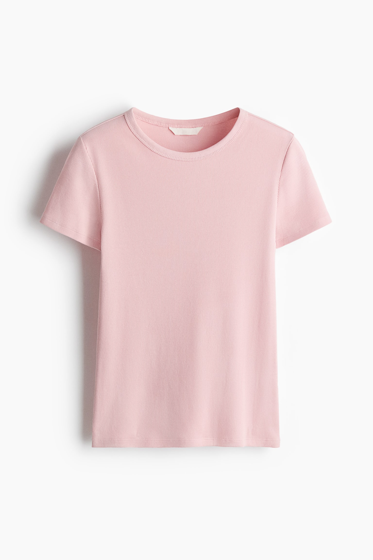 Ribbed T-shirt - Light dusty pink/Light beige/White/Grey marl/Navy blue/Dark mole/Black/Dark red/Light beige marl/Light blue-grey - 2
