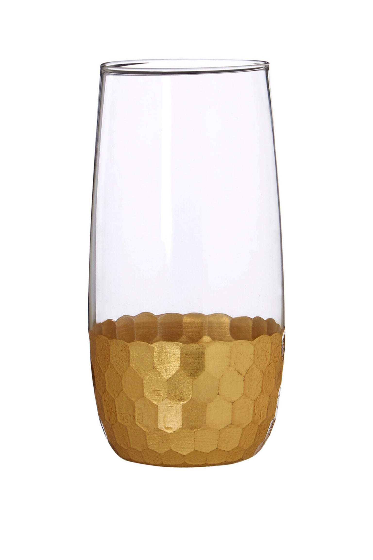 S/4 Astrid High Ball Glasses - Clear And Gold - 3