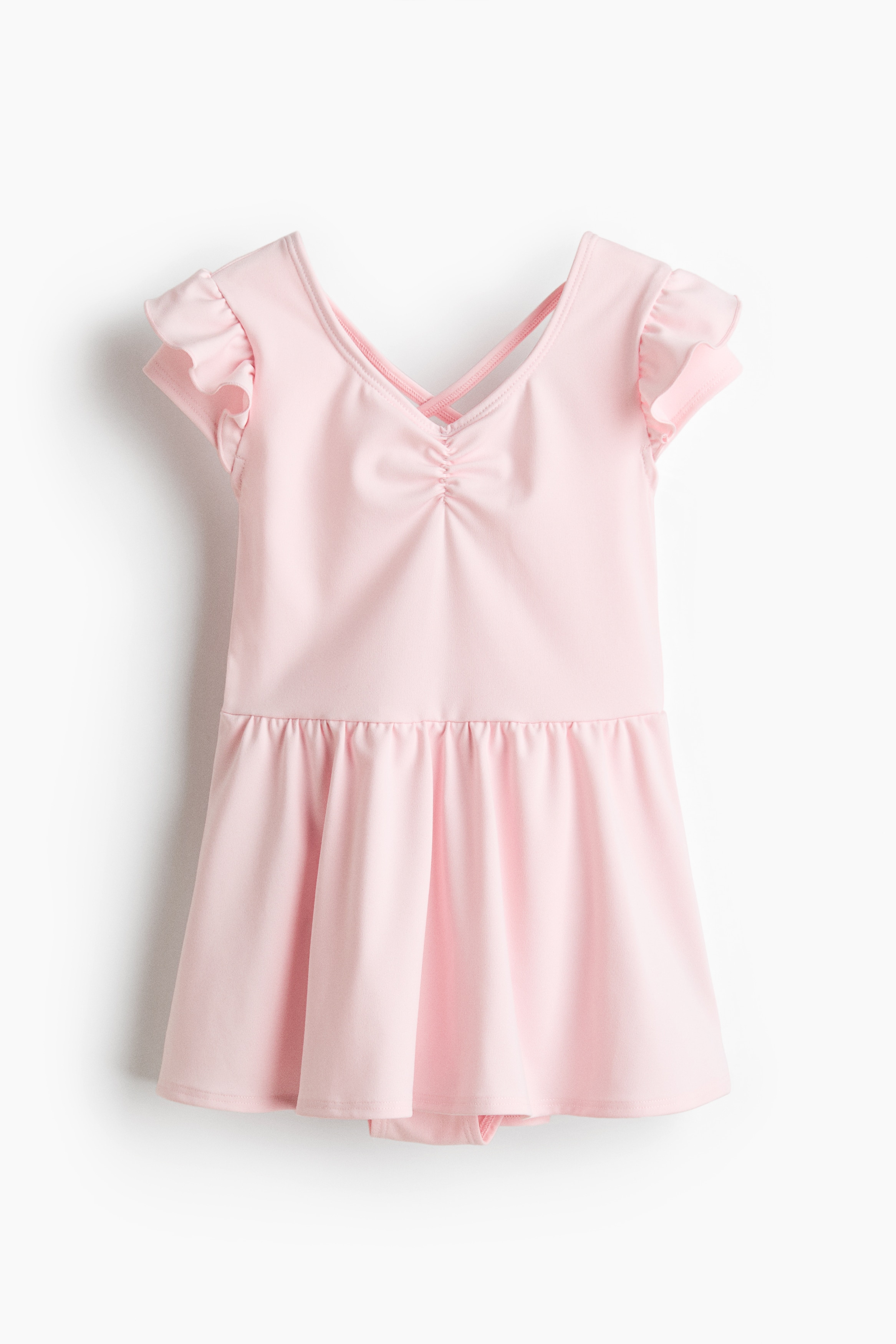 Body sportivo con gonna - Rosa chiaro/Nero