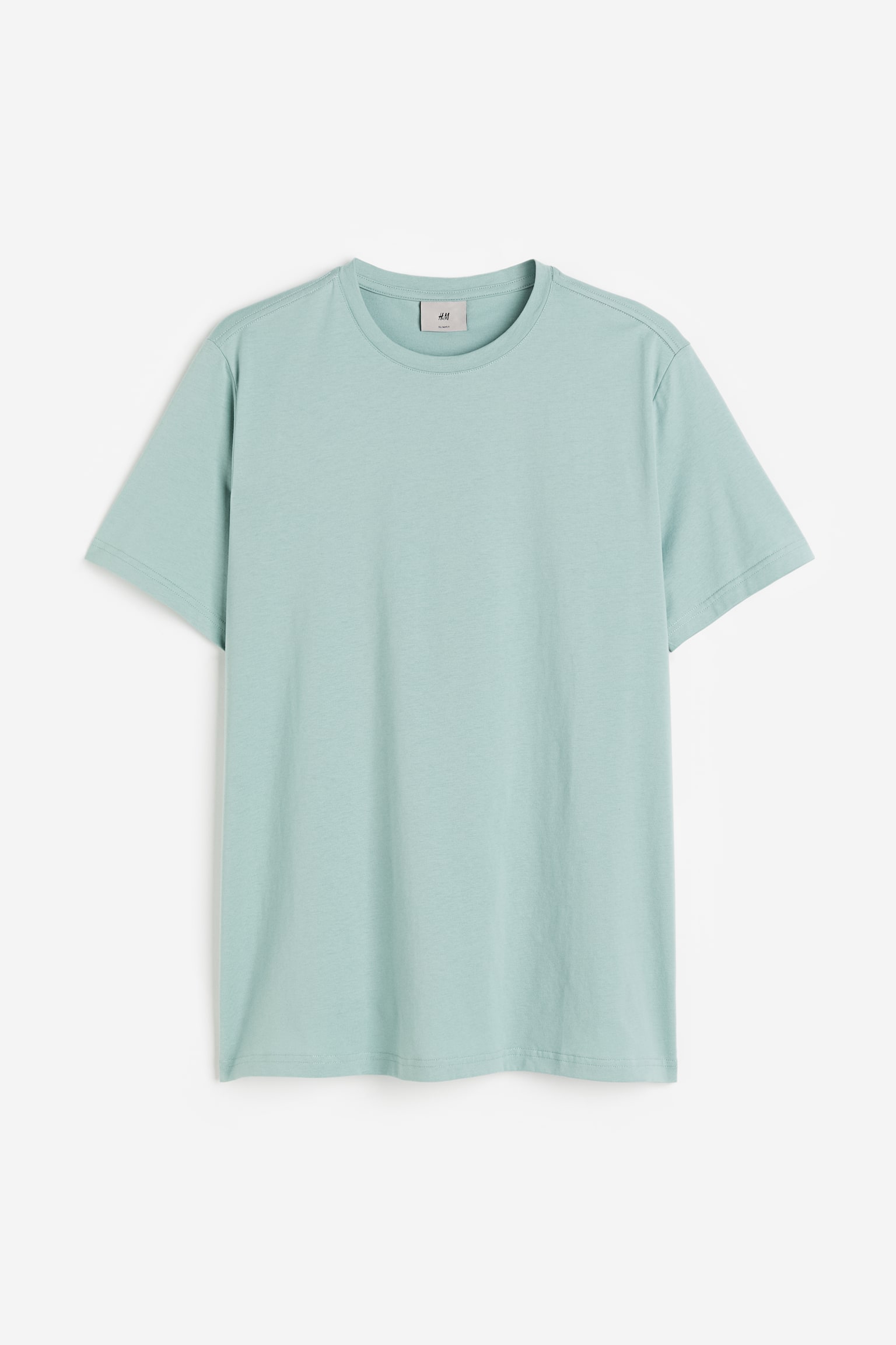 Slim Fit Pima cotton T-shirt - Turquoise/Light brown/Raspberry red/Dark khaki green/Black/Navy blue/Light blue/White/Mint green/Light grey marl/Yellow/Light blue/Navy blue/Beige/Beige - 1