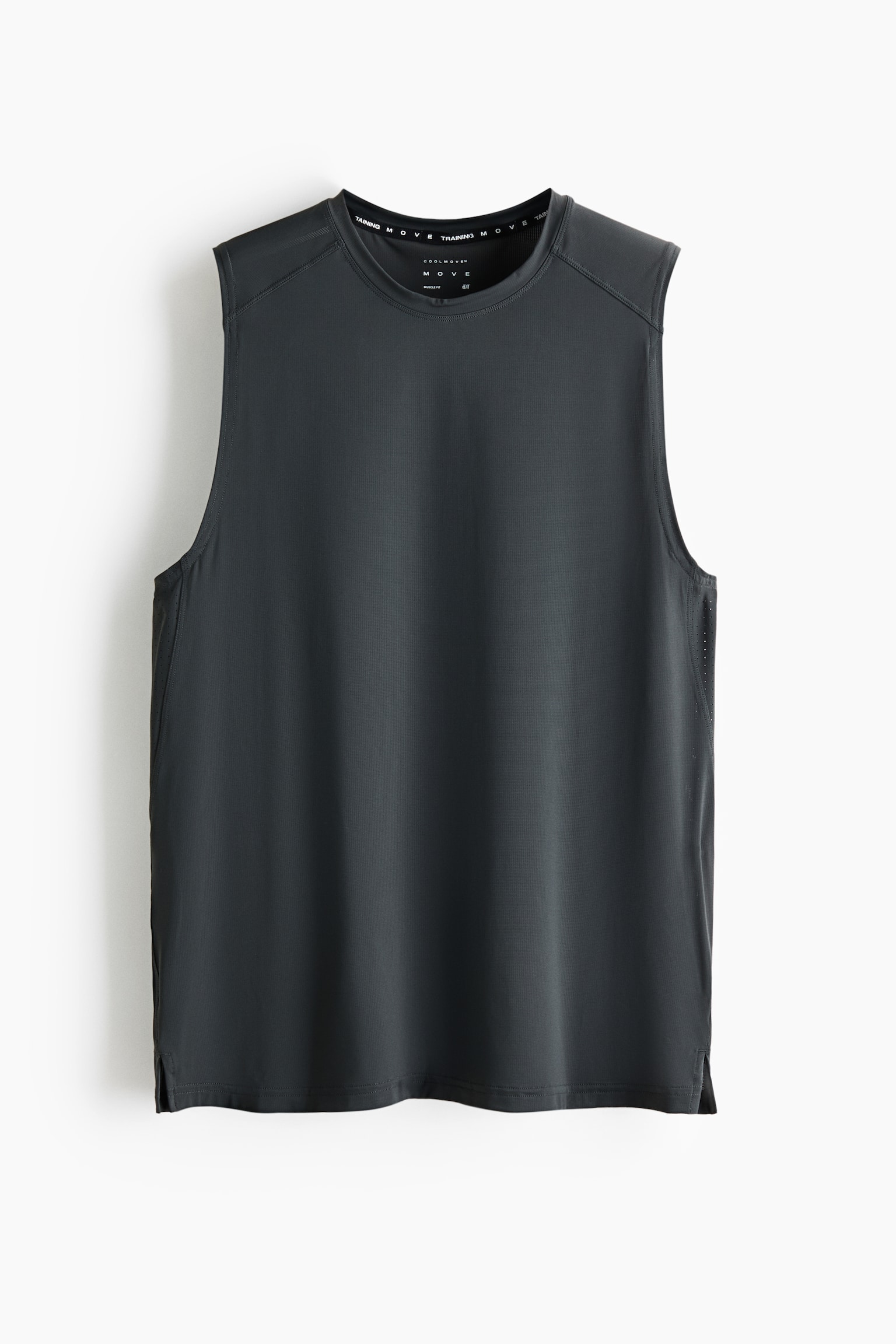 Maiou de sport Muscle Fit cu CoolMove™ - Gri-închis/Maro-cafea închis/Alb - 1