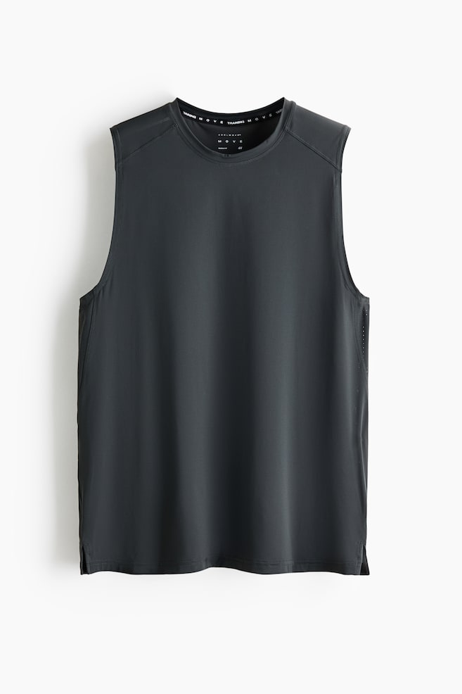 Sport-Tanktop mit CoolMove™ in Muscle Fit - Dunkelgrau/Weiß/Dunkles Kaffeebraun - 1