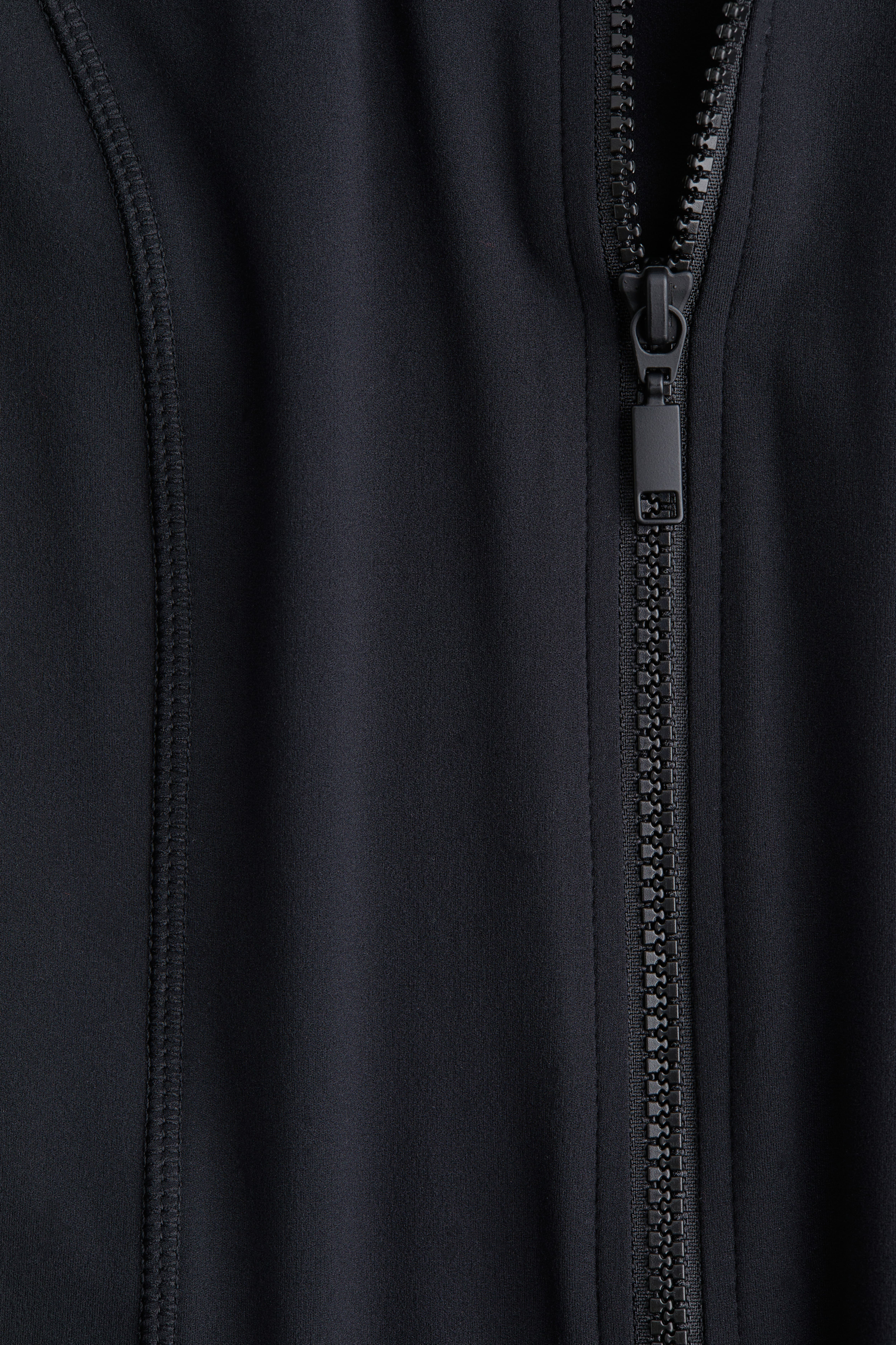Jersey Top with Full-Length Zipper
