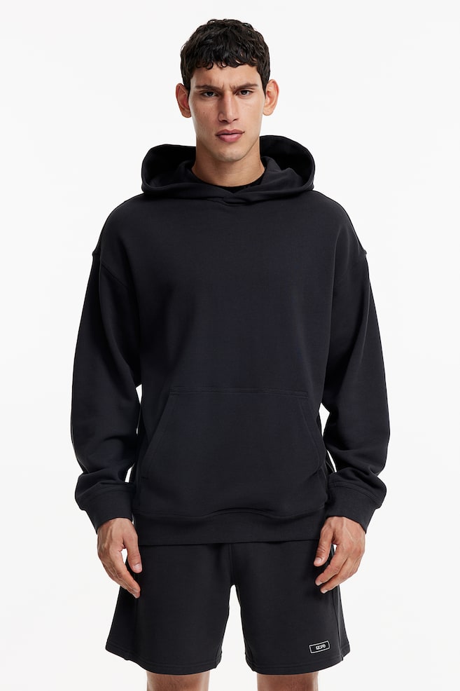DryMove™ Sports hoodie - Black/Red/Light grey marl/Move - 1