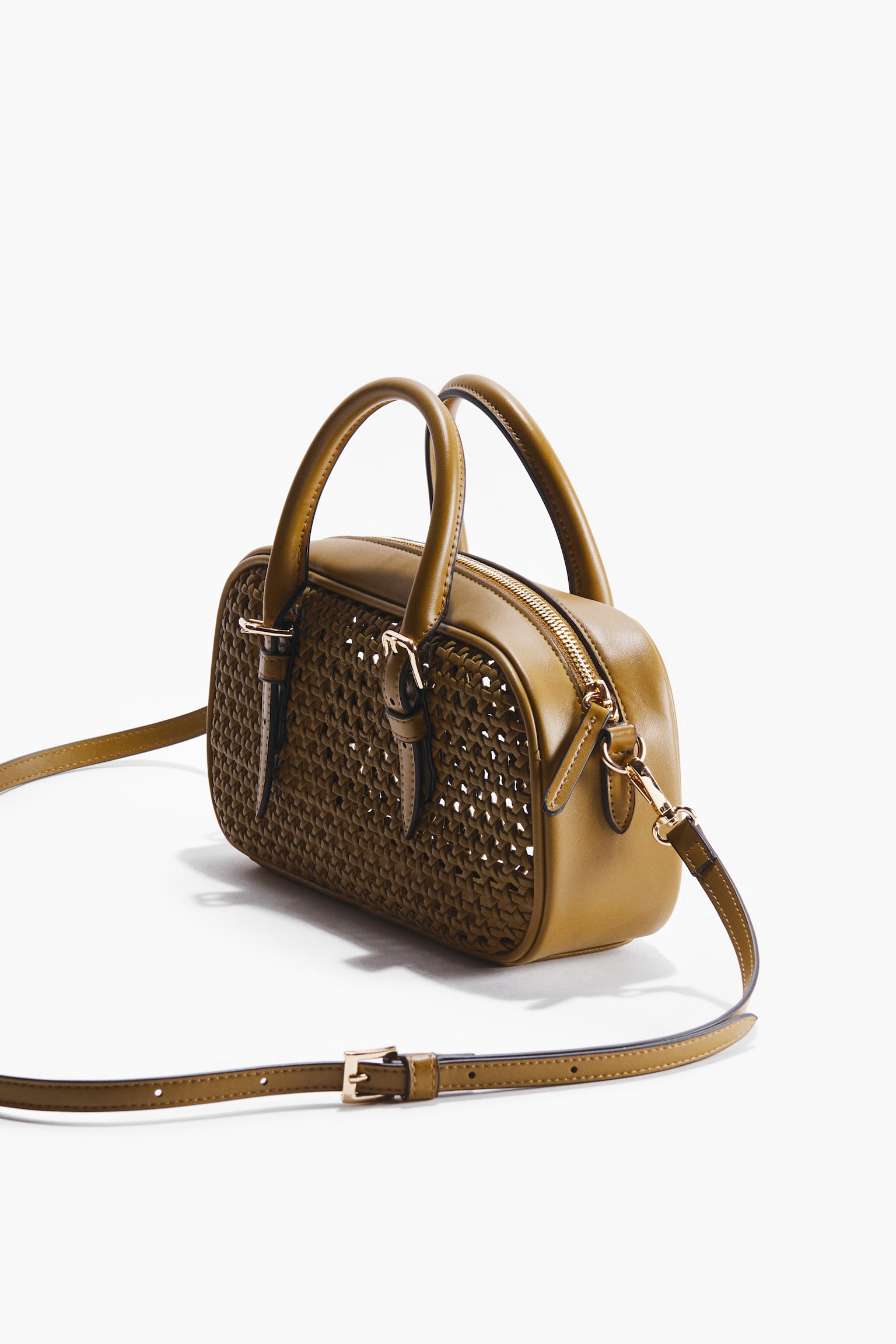 Crossbody bag - Olive green/Dark brown - 4