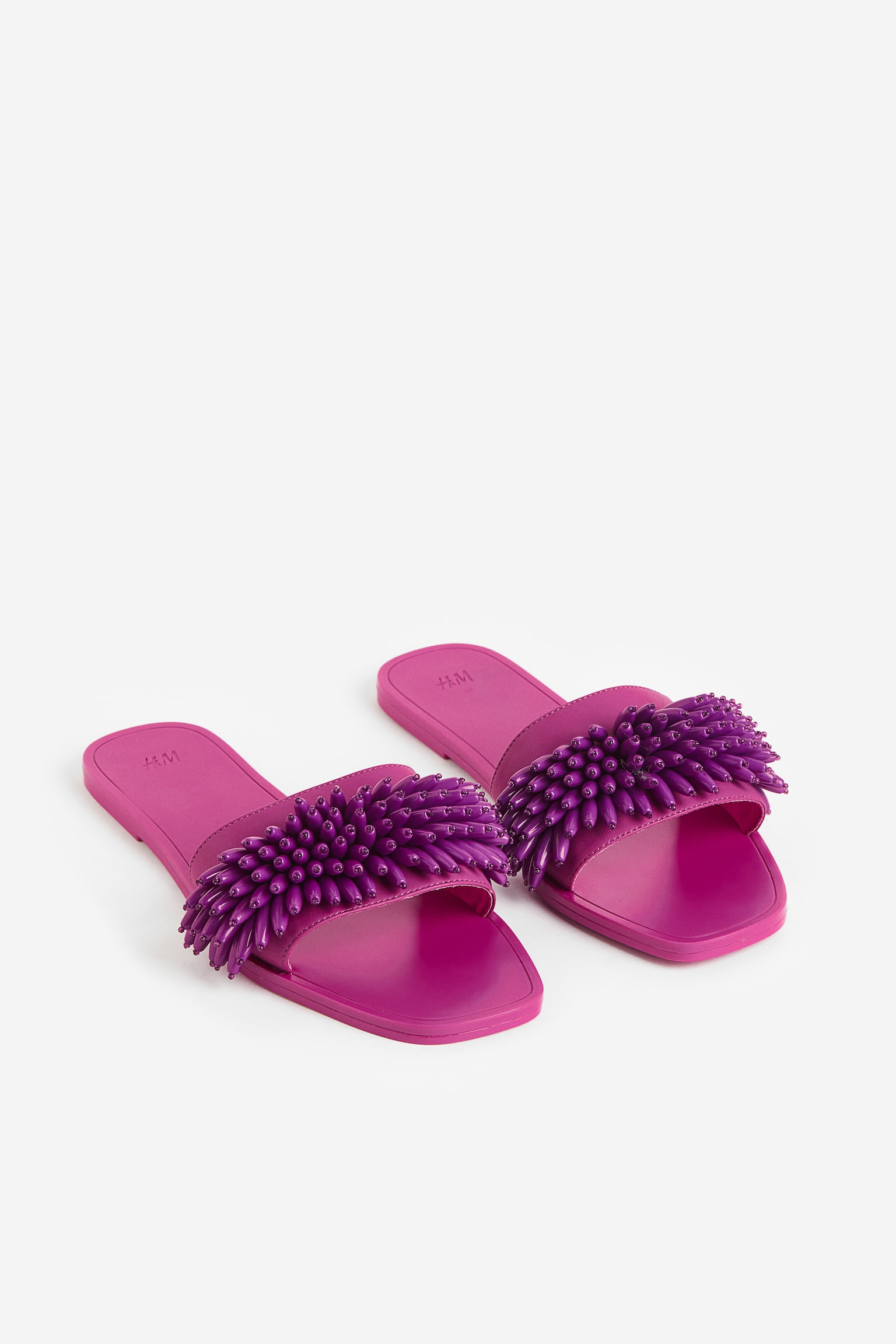 Beaded slides - Purple/Orange - 4