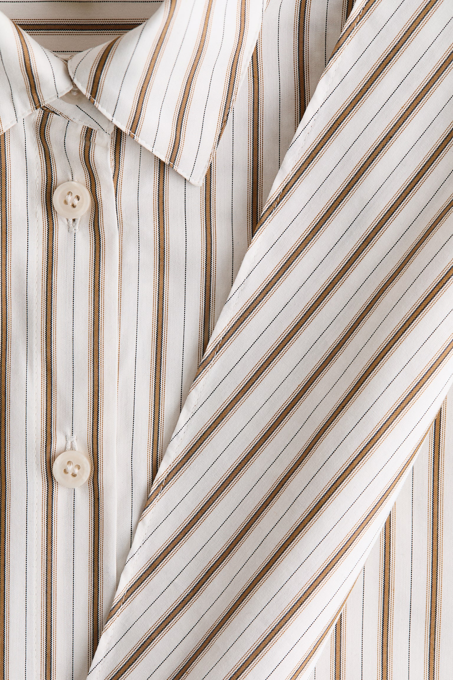Shirt with scarf - White/Striped - 7