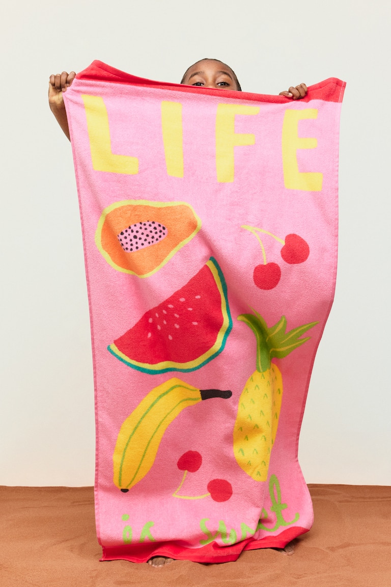 Serviette de bain à motif