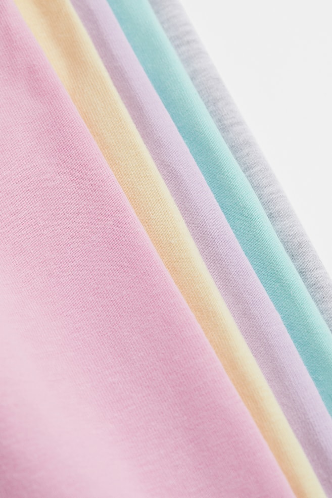 5-pack cotton Capri leggings - Light pink/Light yellow/Navy blue/Cherries/Coral/White/Light beige/Dark grey/Light pink/dc/dc/dc - 2
