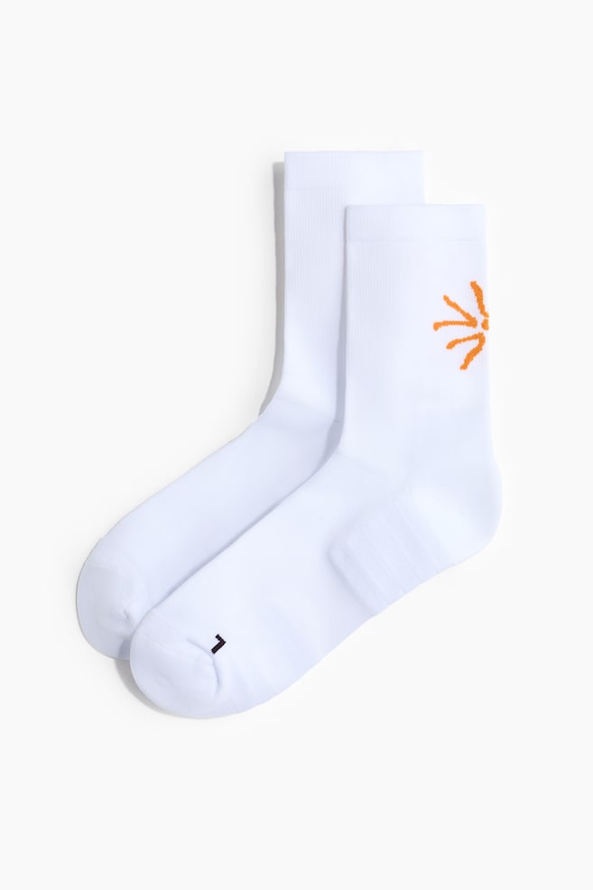 Sports socks with DryMove™ - White/Sun - 1
