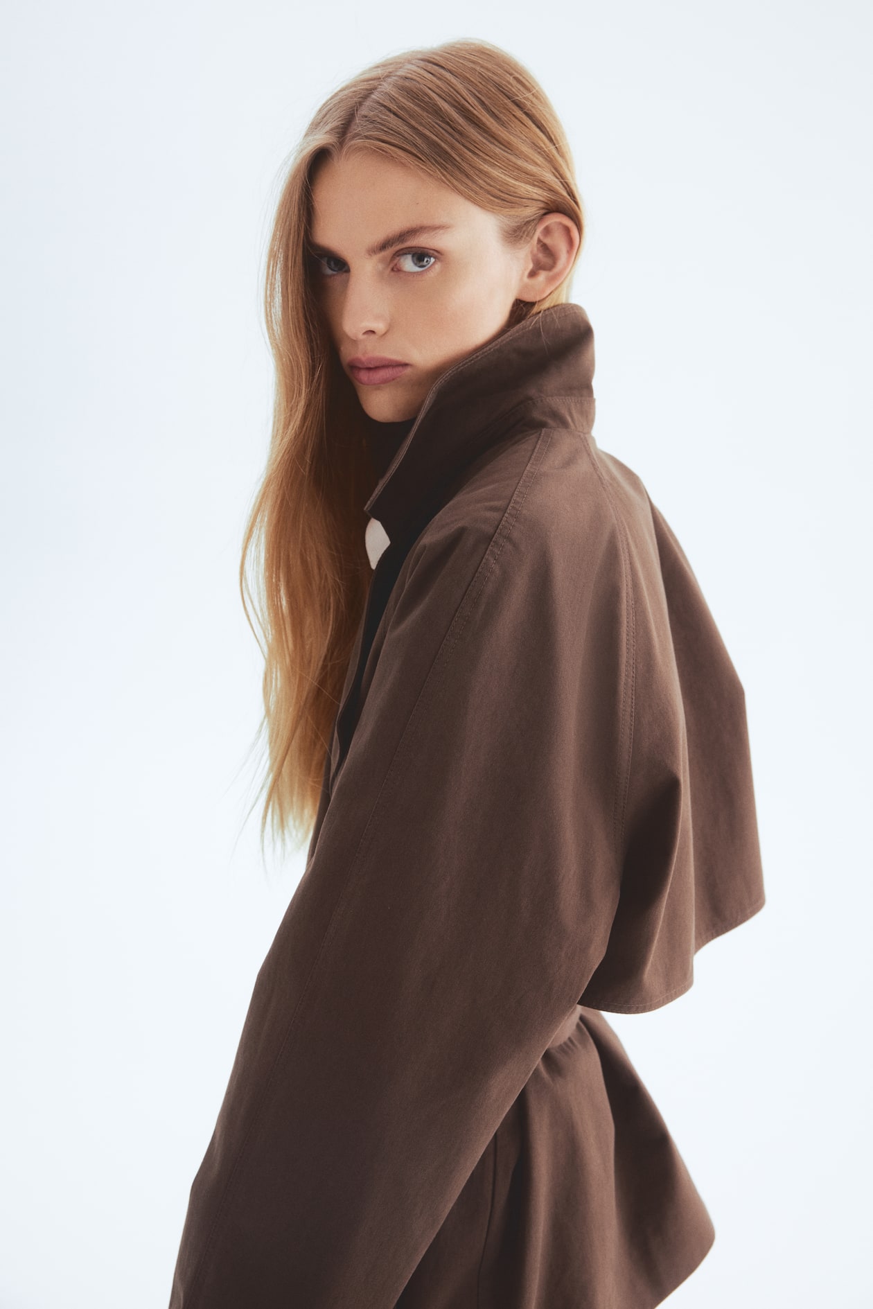 Short trench coat Dark brown Ladies H&M GB