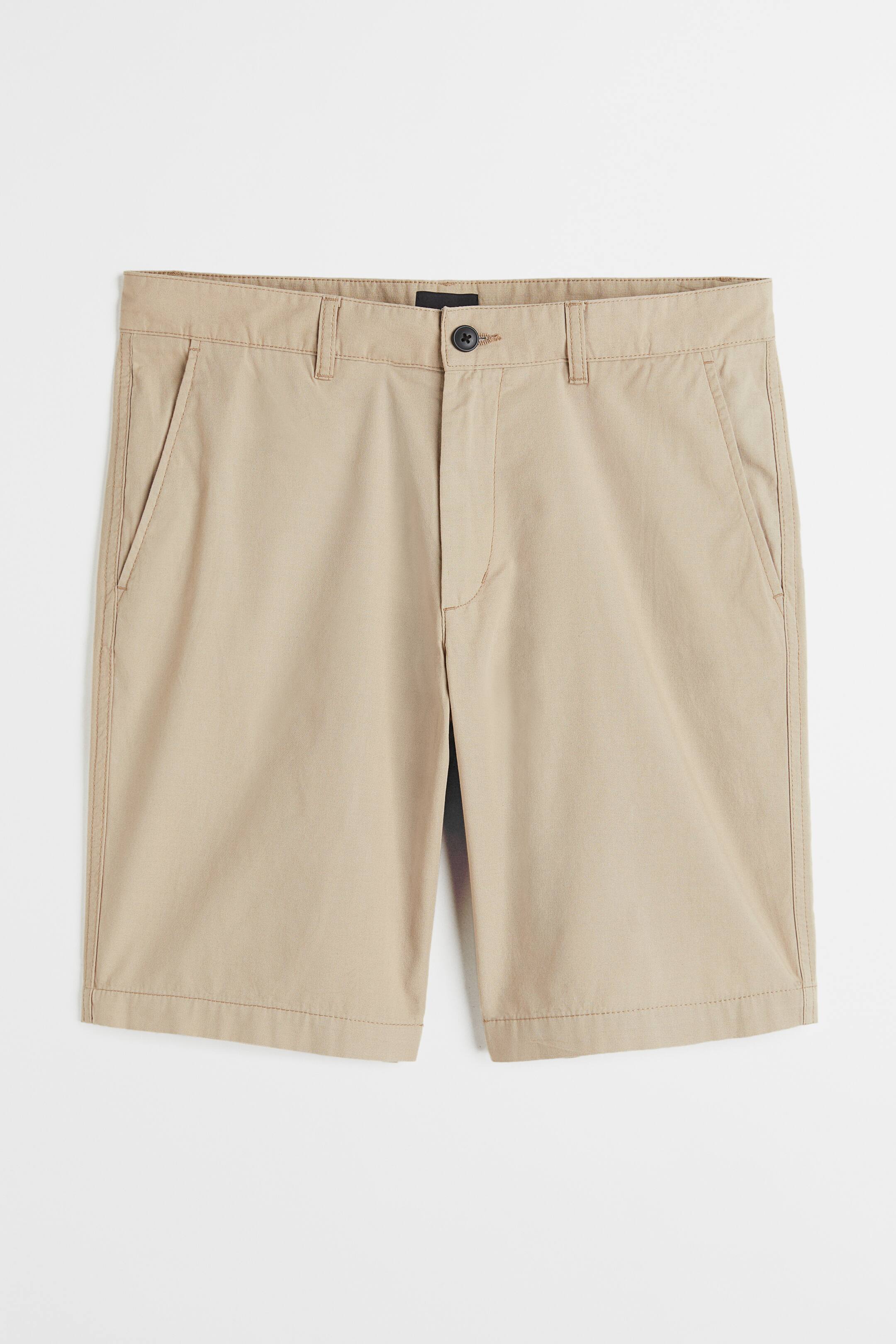View larger image: Regular Fit Cotton chino shorts - Light beige - Men | H&M 1