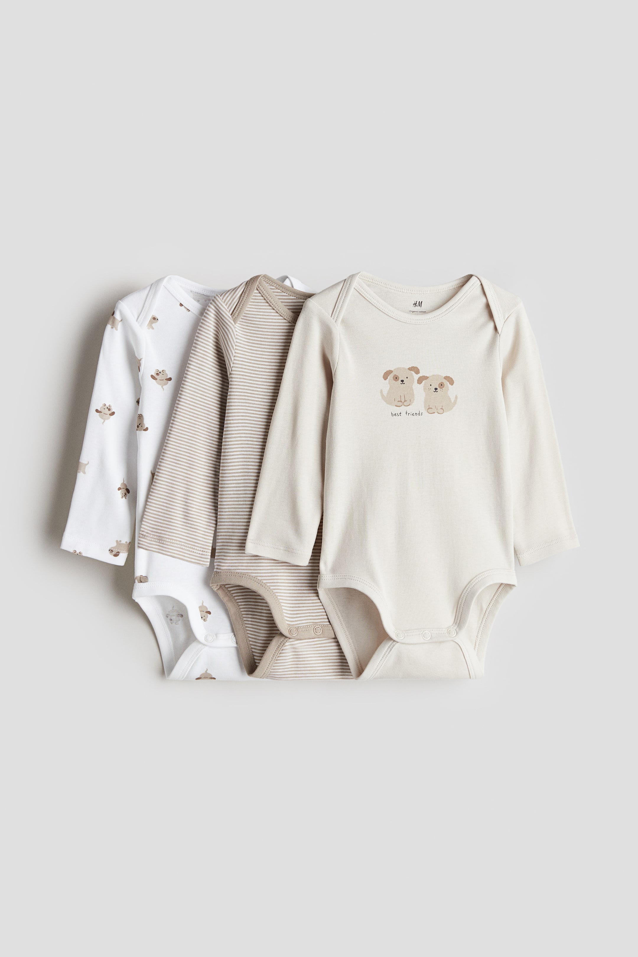 3-pack Long-sleeved Bodysuits