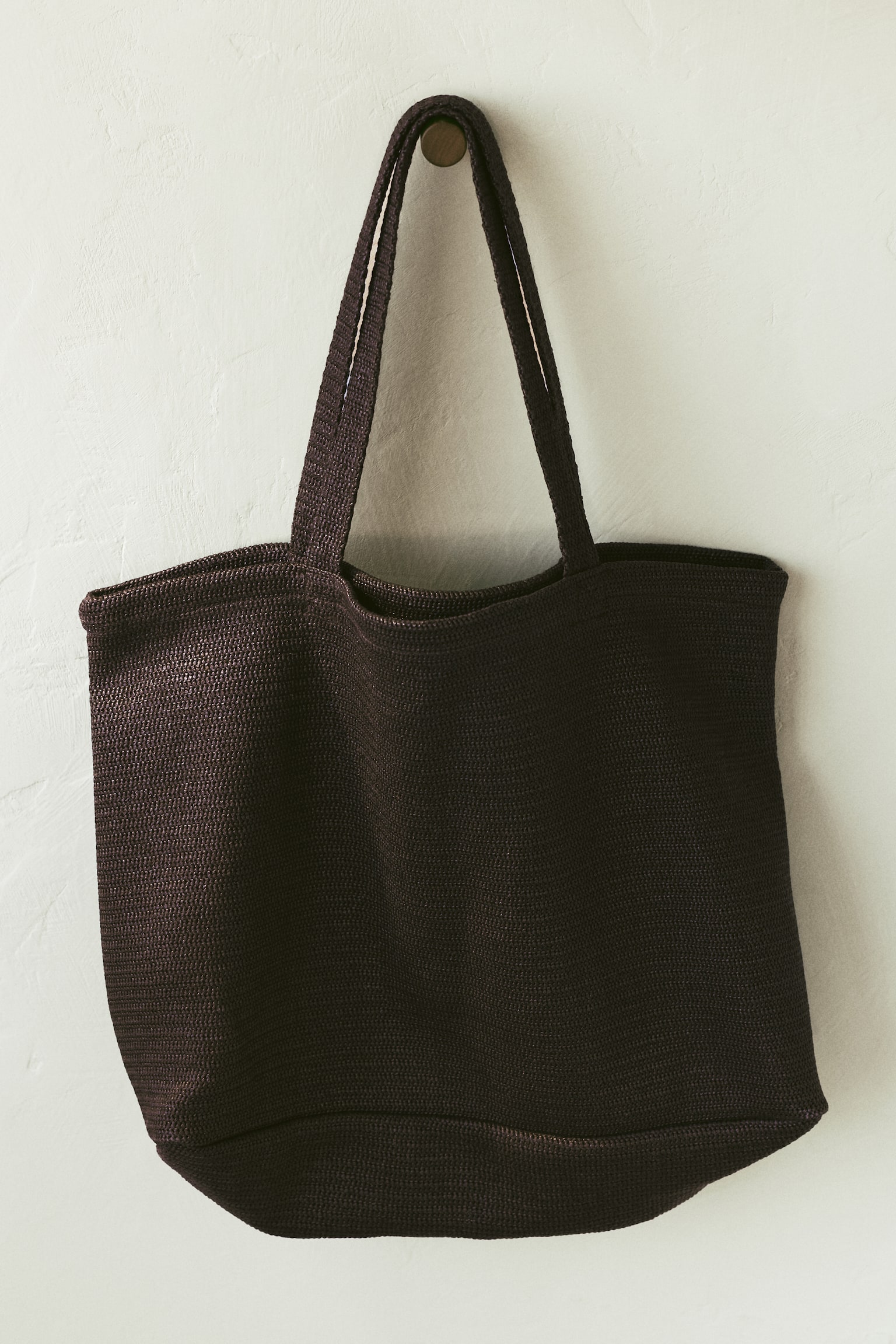 Beach bag - Dark brown/Beige - 1