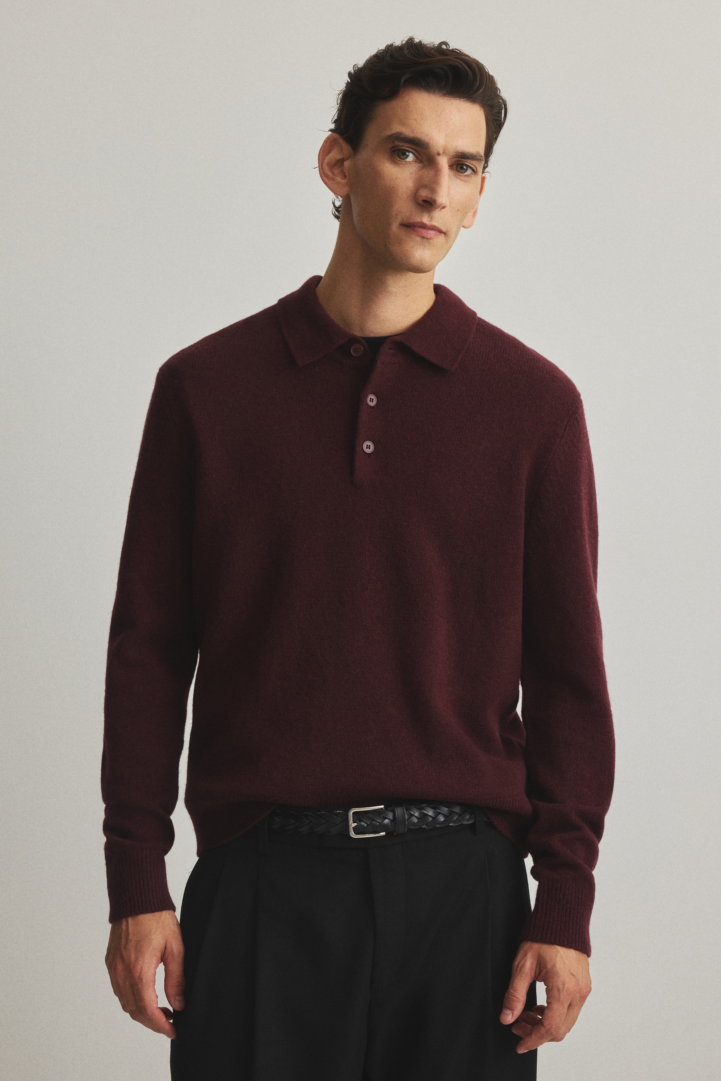 Regular Fit Wool polo shirt