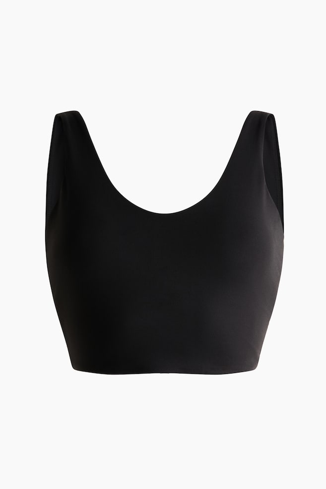 Twist-Detail Tank Top with SoftMove™ - Black/Ivory/Amazonite blue - 1