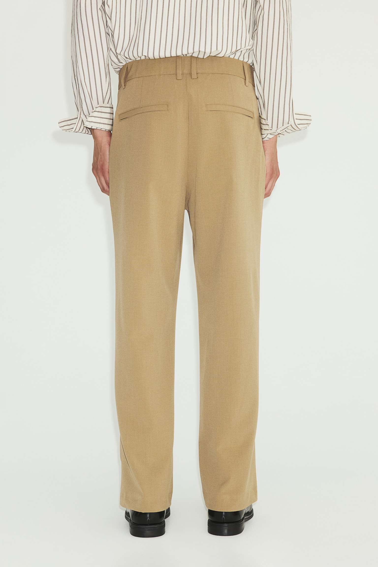 Chino nohavice Four-way Stretch Loose Fit - Béžová/Čierna - 4