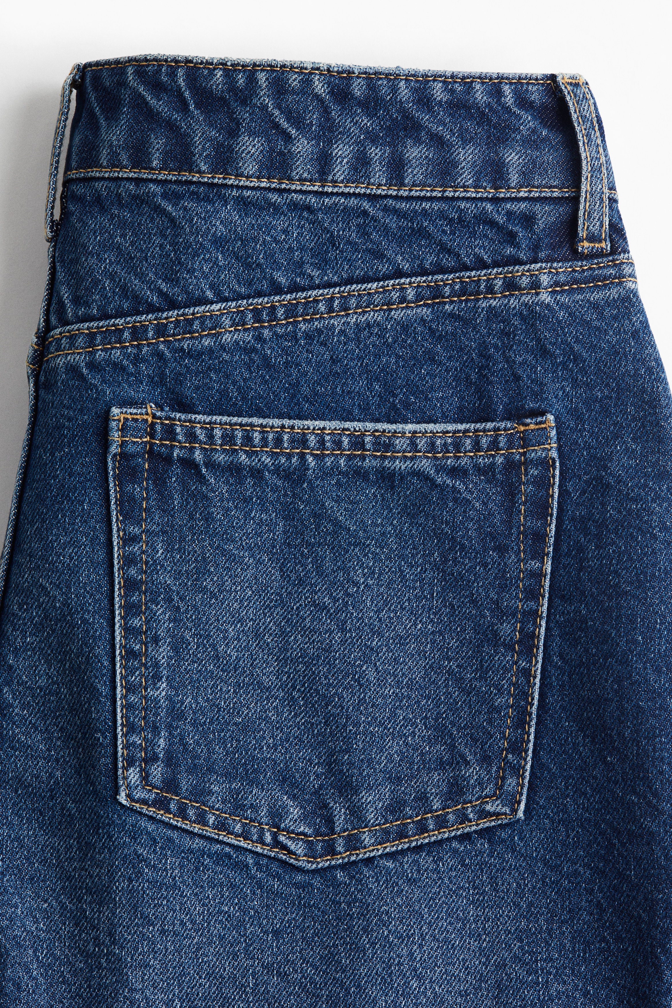 High-waisted denim shorts
